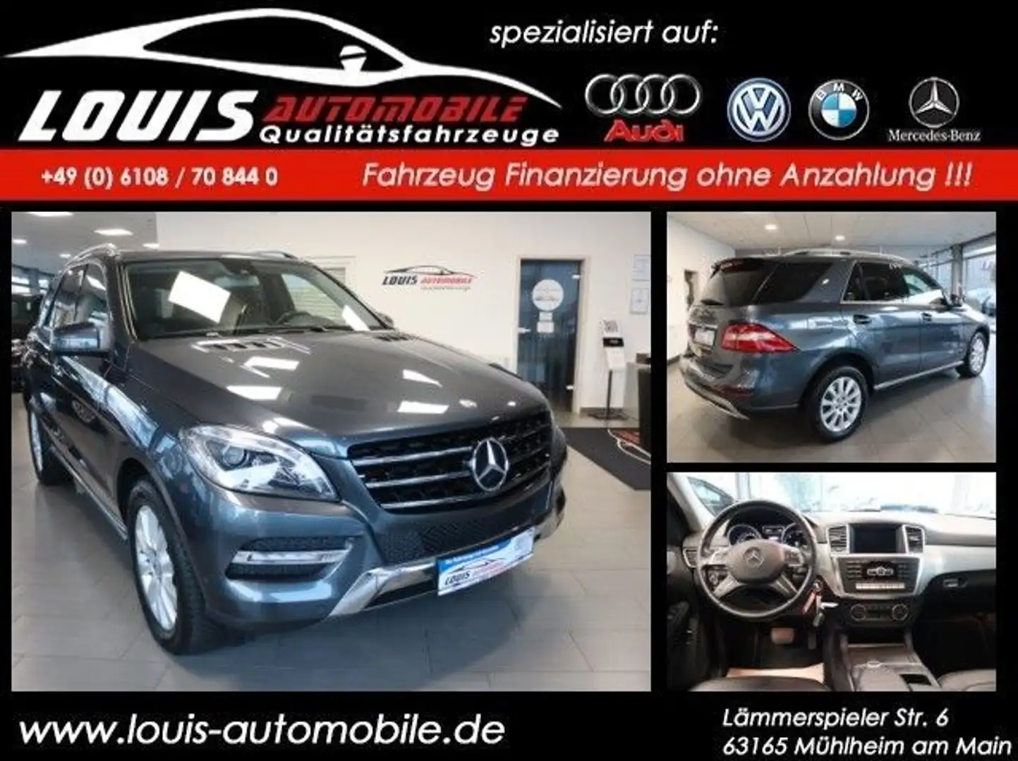 Mercedes-Benz ML 250 CDI BlueTec b1.Hand/69tkm/Garantie/eGSHD Grijs - 1