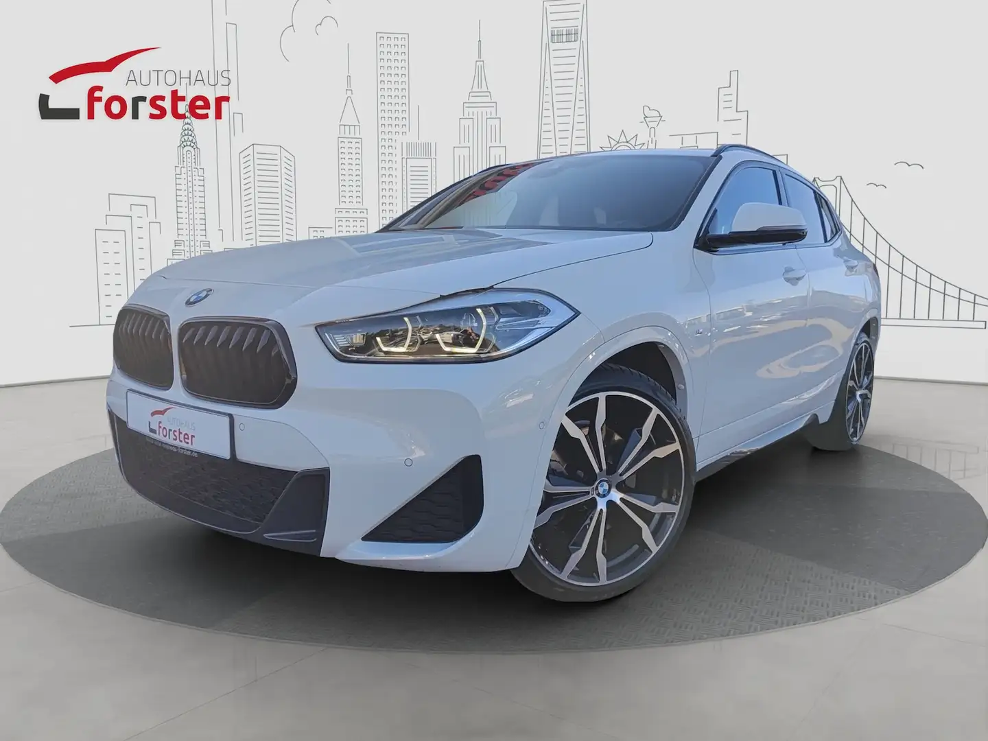 BMW X2 20d xDrive M Sport AHK ACC HUD Lenkradh. SHZ Blanco - 1