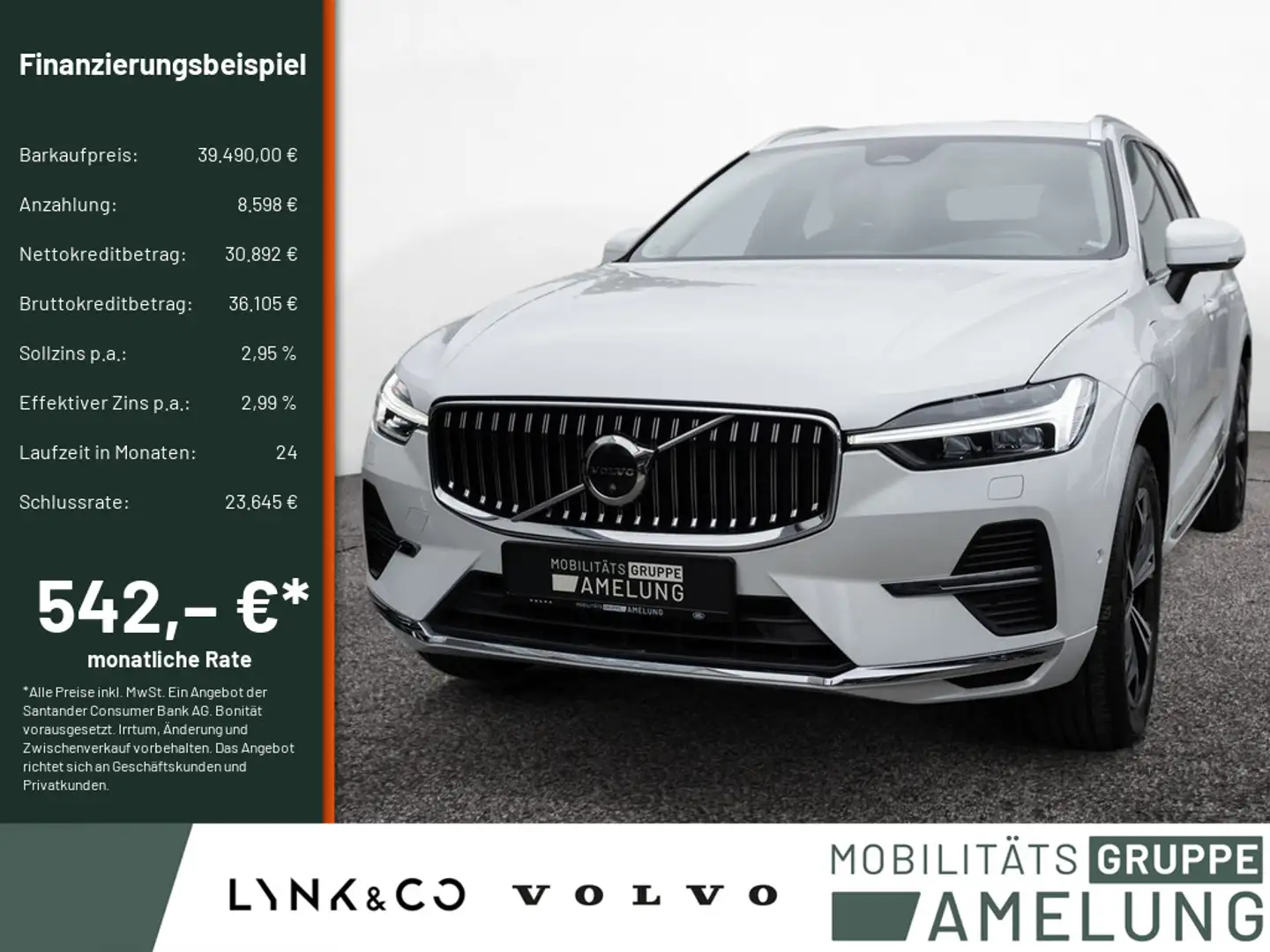 Volvo XC60 T8 Recharge AWD Core AHK LED PANO 360° Weiß - 1