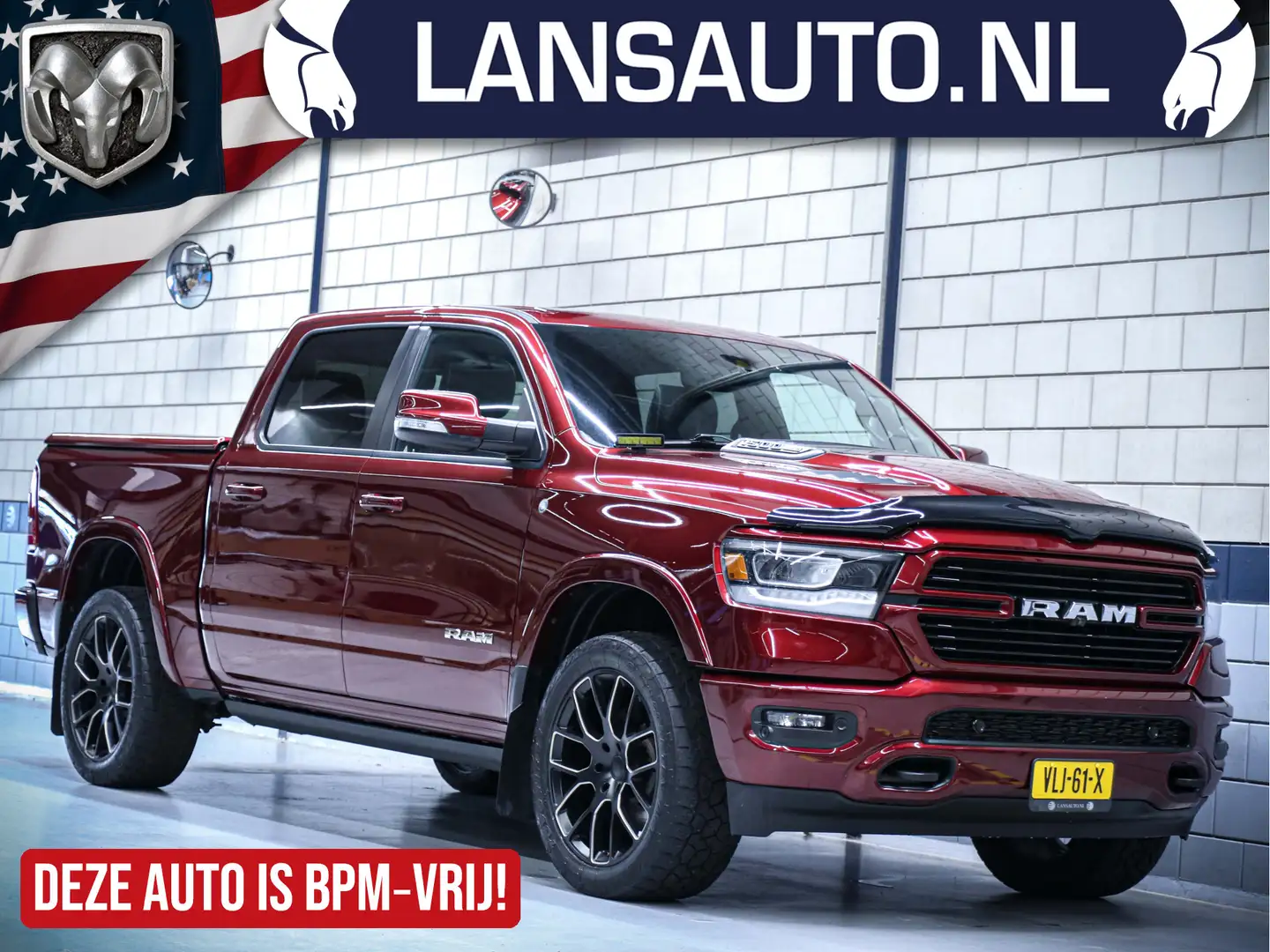 Dodge RAM 1500 | Laramie Custom | 5.7L V8 Hemi | Luchtvering Rood - 1