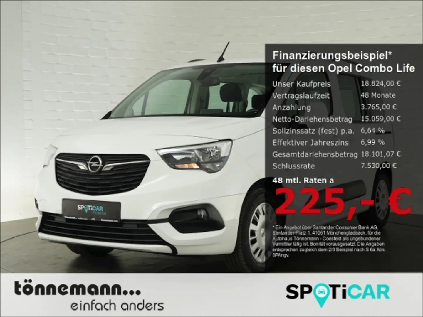 Opel Combo Life E EDITION CDTI+AHK+RÜCKFAHRKAMERA+SITZ-/LENKRADHEI Blanco - 1