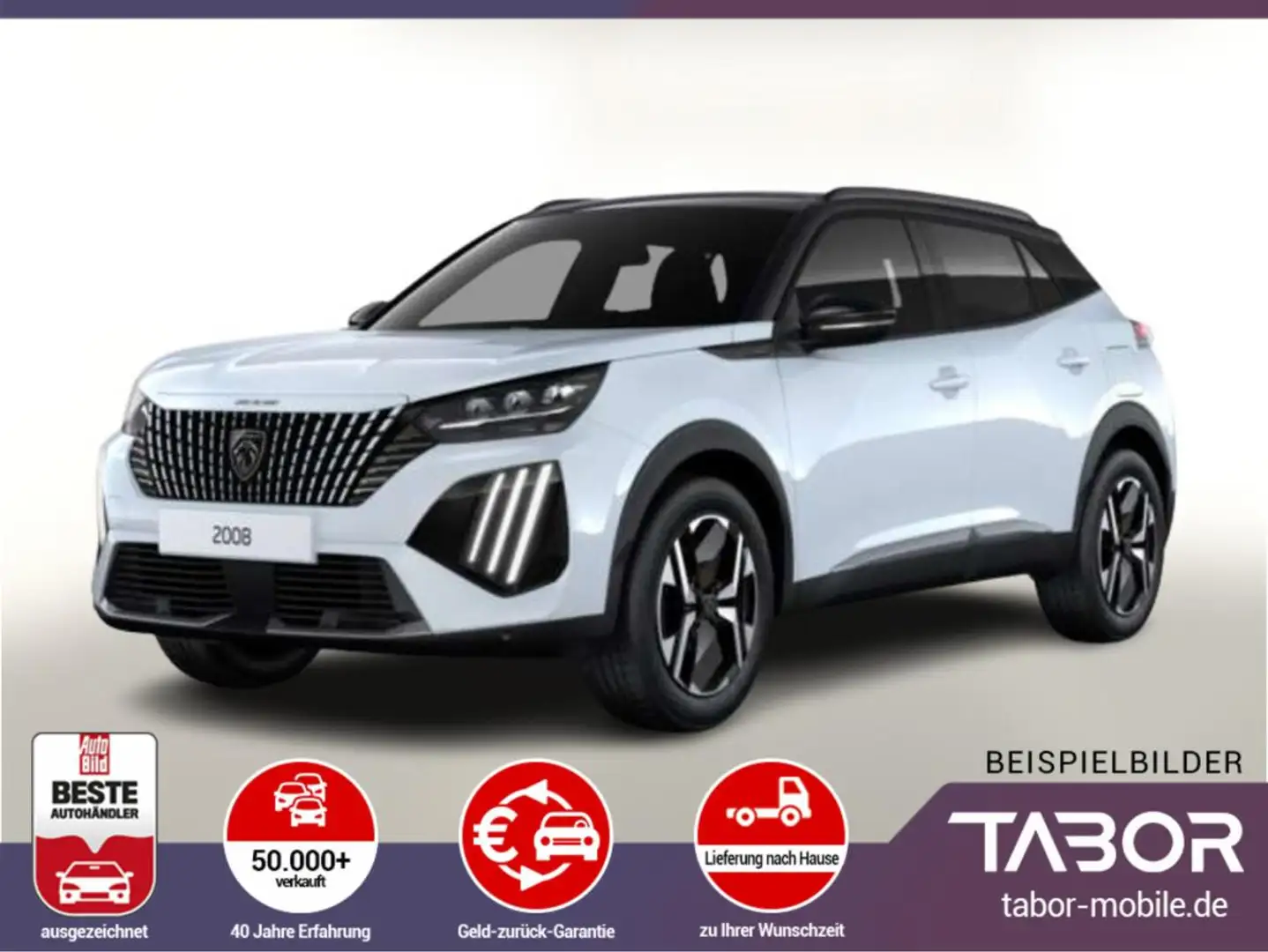 Peugeot 2008 MHEV 145 DSC6 GT Alcantara ACC 360° Nav 17Z Weiß - 1