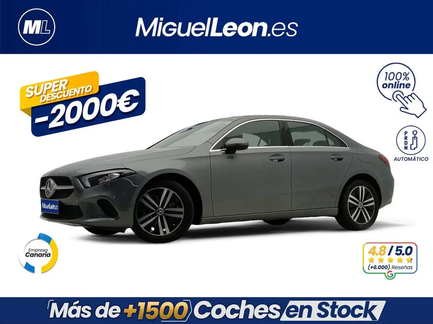 Mercedes-Benz A 250 e Sedán Gris - 1