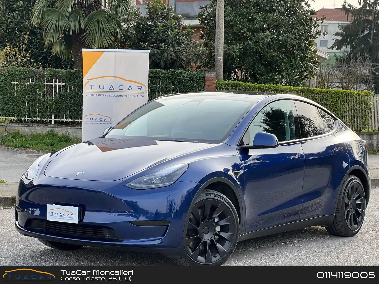 Tesla Model Y Model Y Single Motor rwd- DOPPI cerchi da 20"- aut Blu/Azzurro - 1