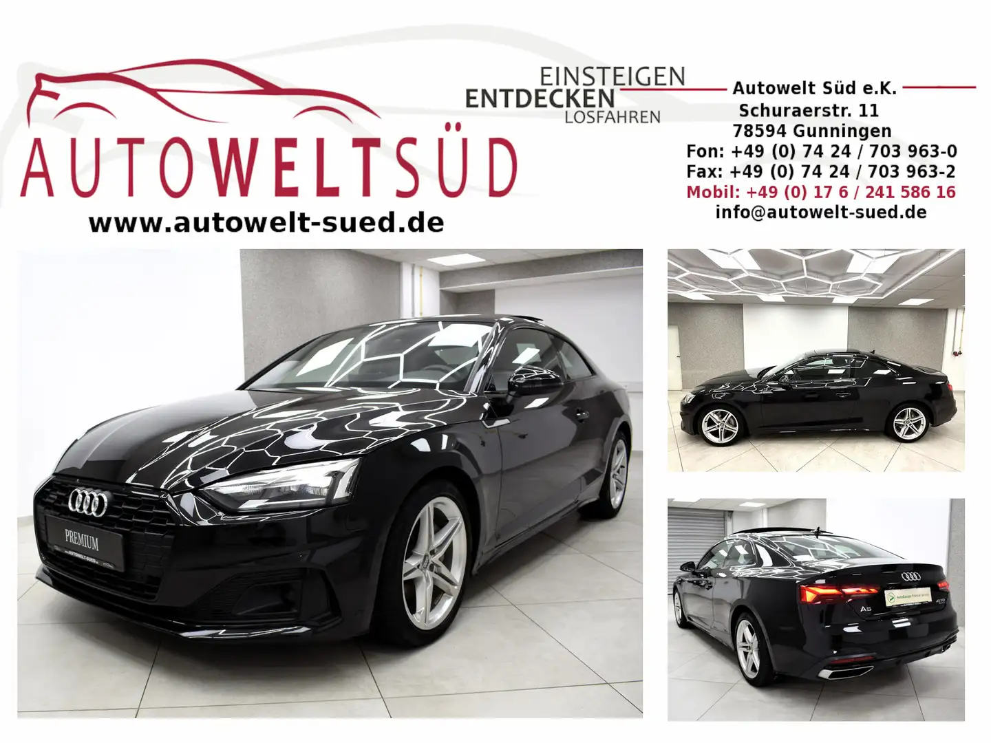 Audi A5 Coupé 40 TDI quattro Sport advanced Pano RCam Schwarz - 1