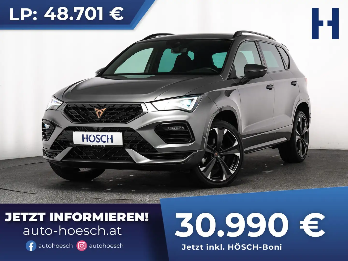 CUPRA Ateca 1.5 TSI Aut. 19er ASSISTENZ NAV CARPLAY WIE NEU Grau - 1