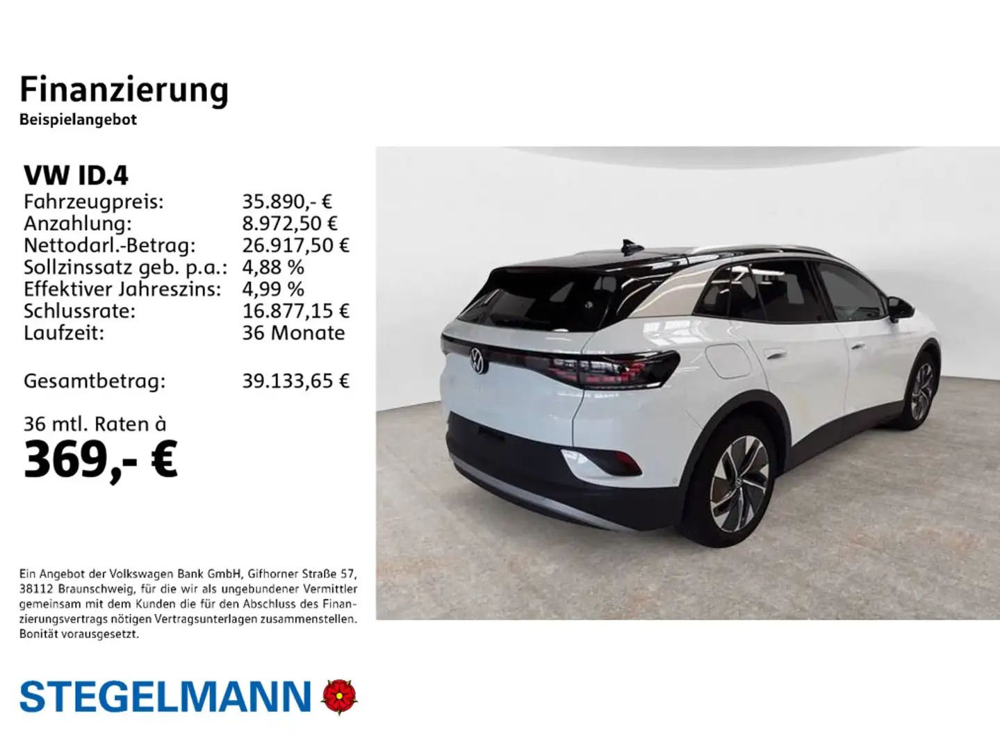 Volkswagen ID.4 Pure 125kW/52kWh *Pano*+3J.Garantie*Kamera* Weiß - 2