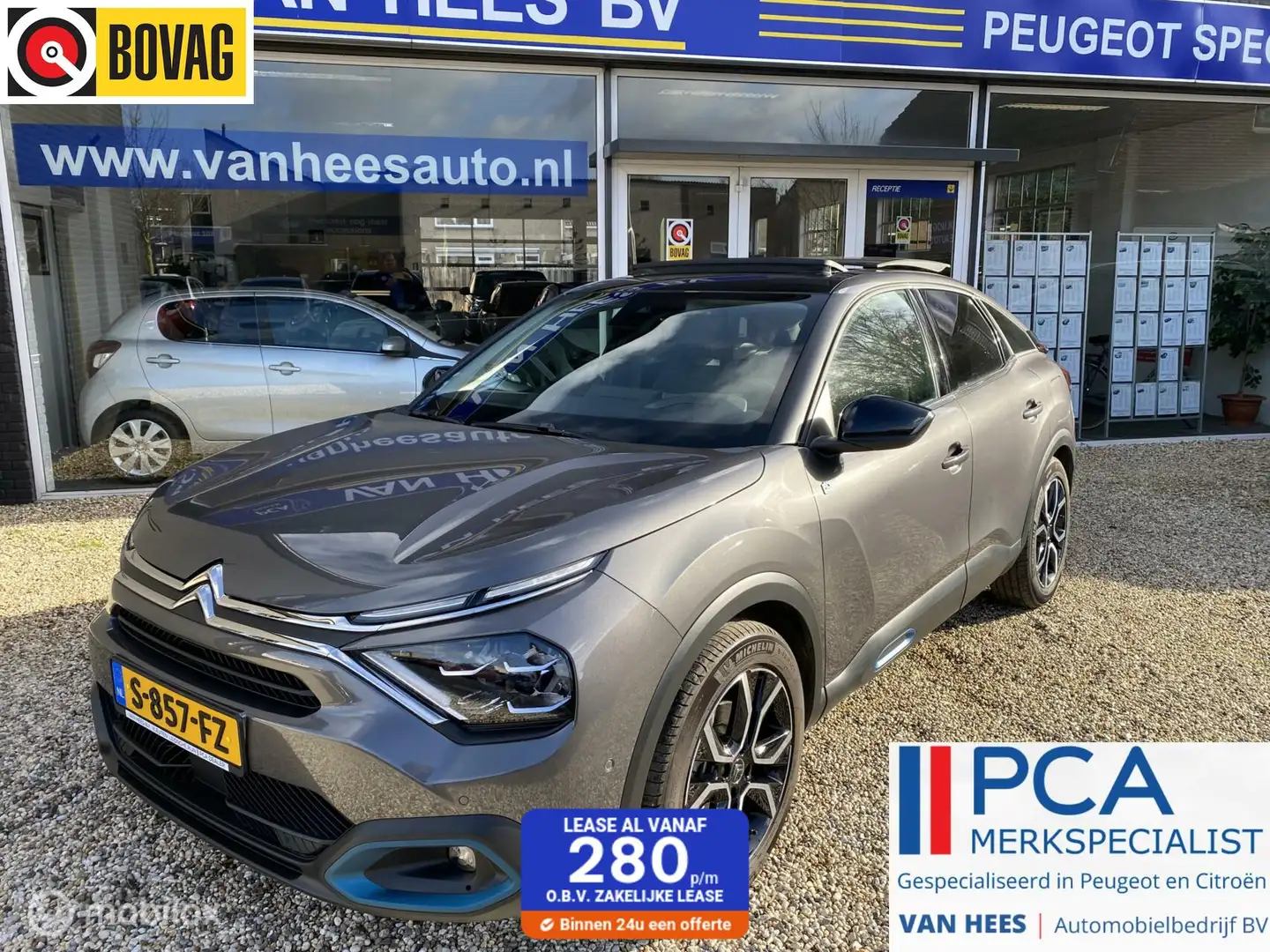 Citroen E-C4 Electric Shine Pack leder|panoramaschuifdak|camera|navigati Grijs - 1