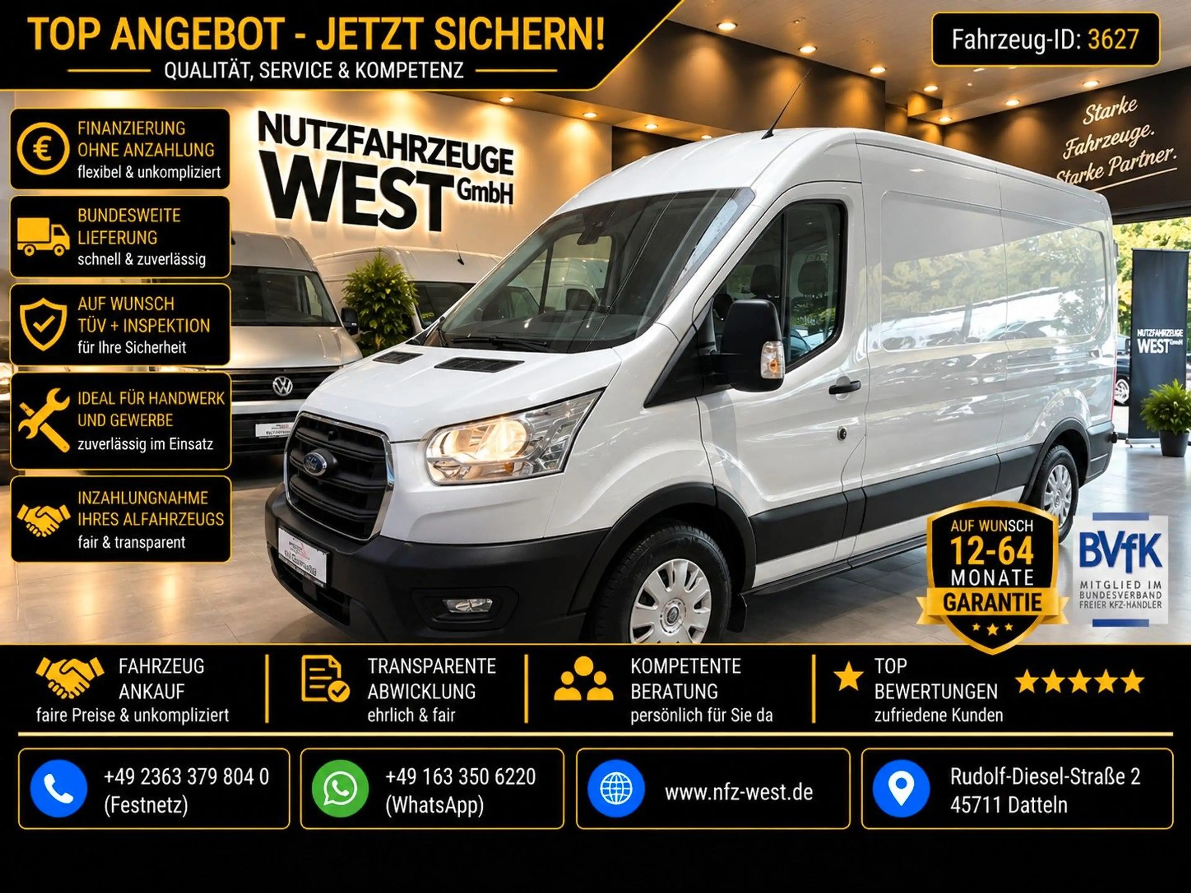Ford Transit TDCI*Hoch+Lang*L3-H2*Garantie*Automatik*