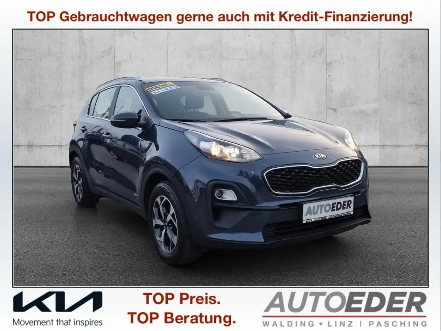 Kia Sportage 1,6 CRDI SCR MHD AWD Silber Blau - 1