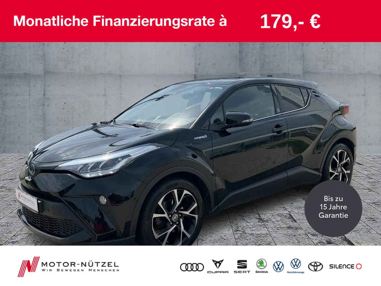 Toyota C-HR 2.0 Hybrid TEAM D LED+NAV+ACC+SHZ+RFK+MFL Schwarz - 1