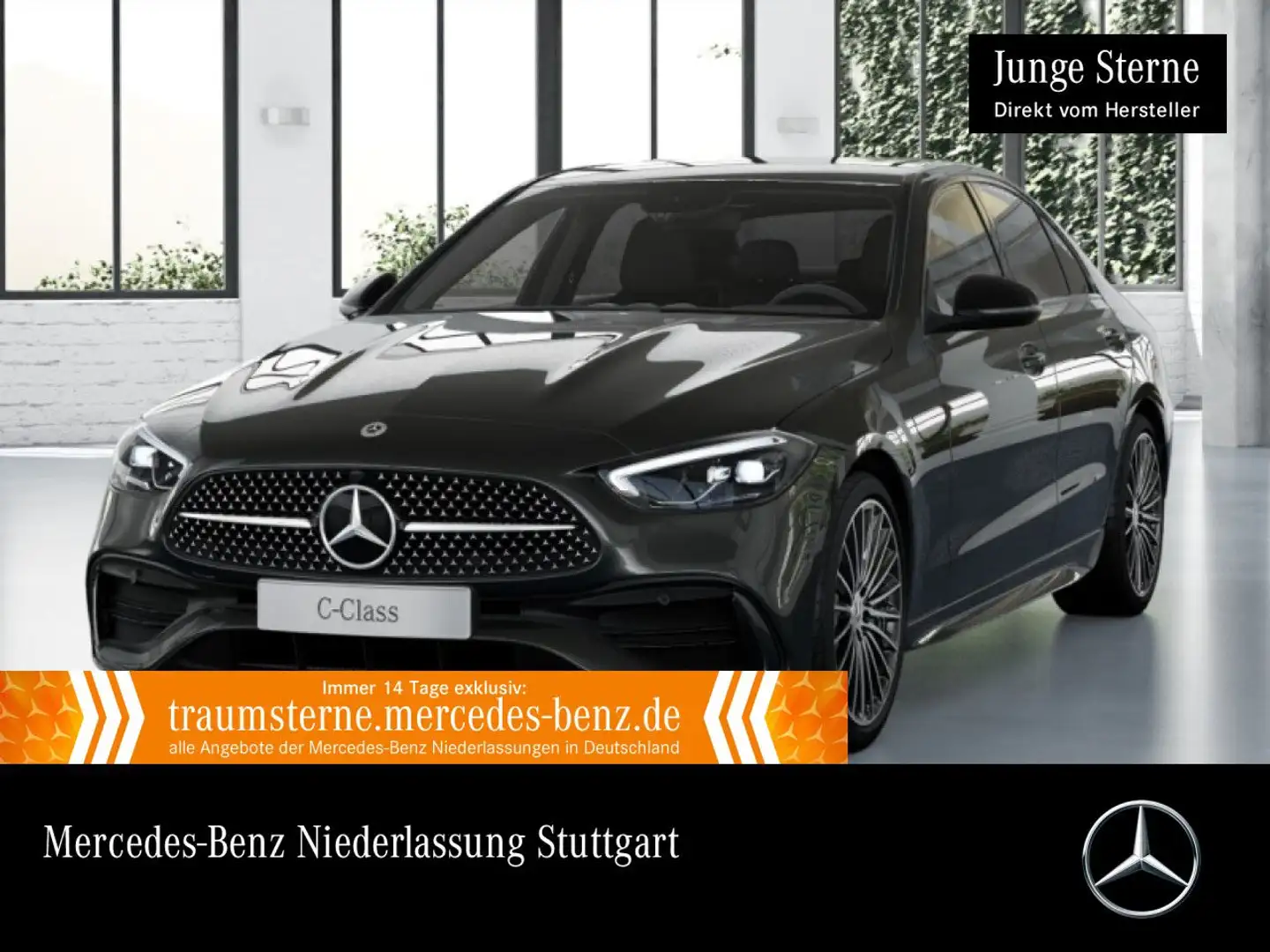 Mercedes-Benz C 200 AMG+NIGHT+LED+KAMERA+19"+TOTW+KEYLESS+9G Gris - 1