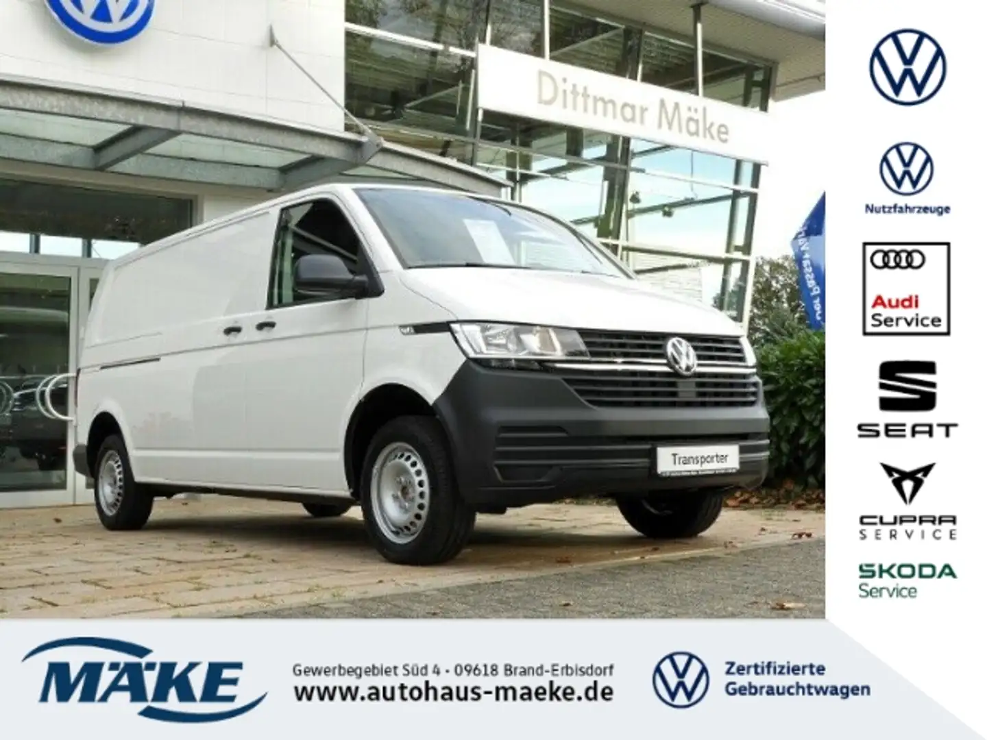 Volkswagen T6.1 Kasten 2.0 TDI BMT AHZV KLIMA PDC Weiß - 1