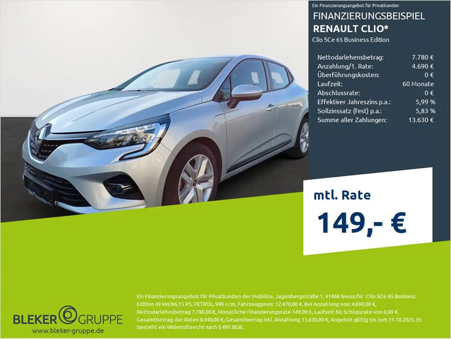 Renault Clio SCe 65 Business Edition Gris - 1