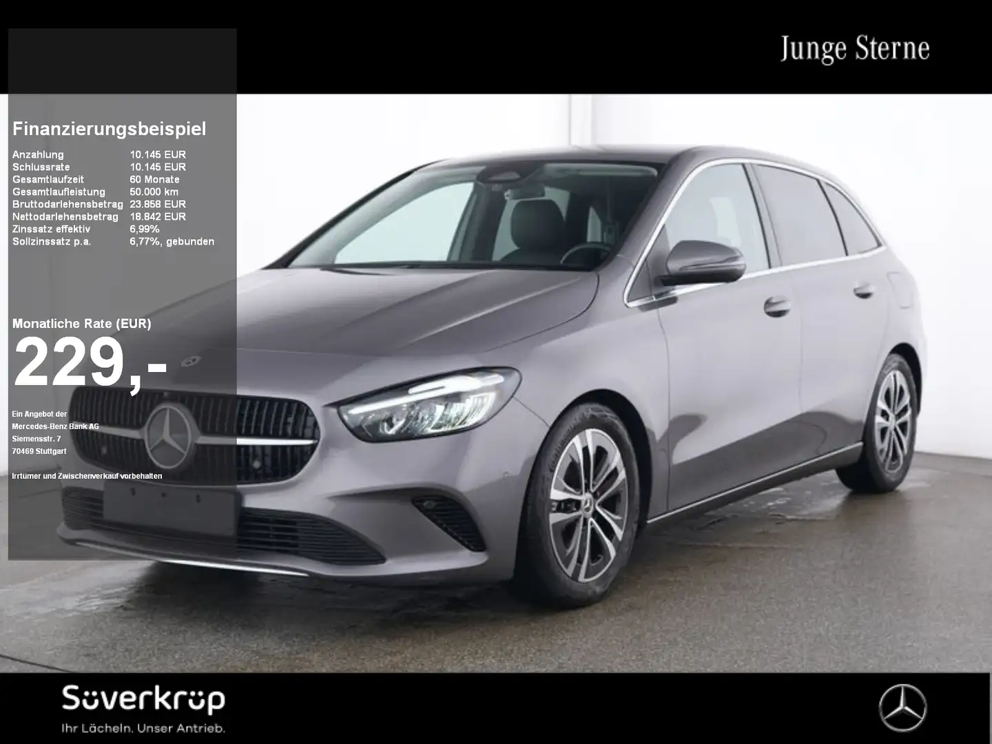 Mercedes-Benz B 200 , PROGRESSIVE AHK KAMERA SPUR PDC SHZ Grau - 1