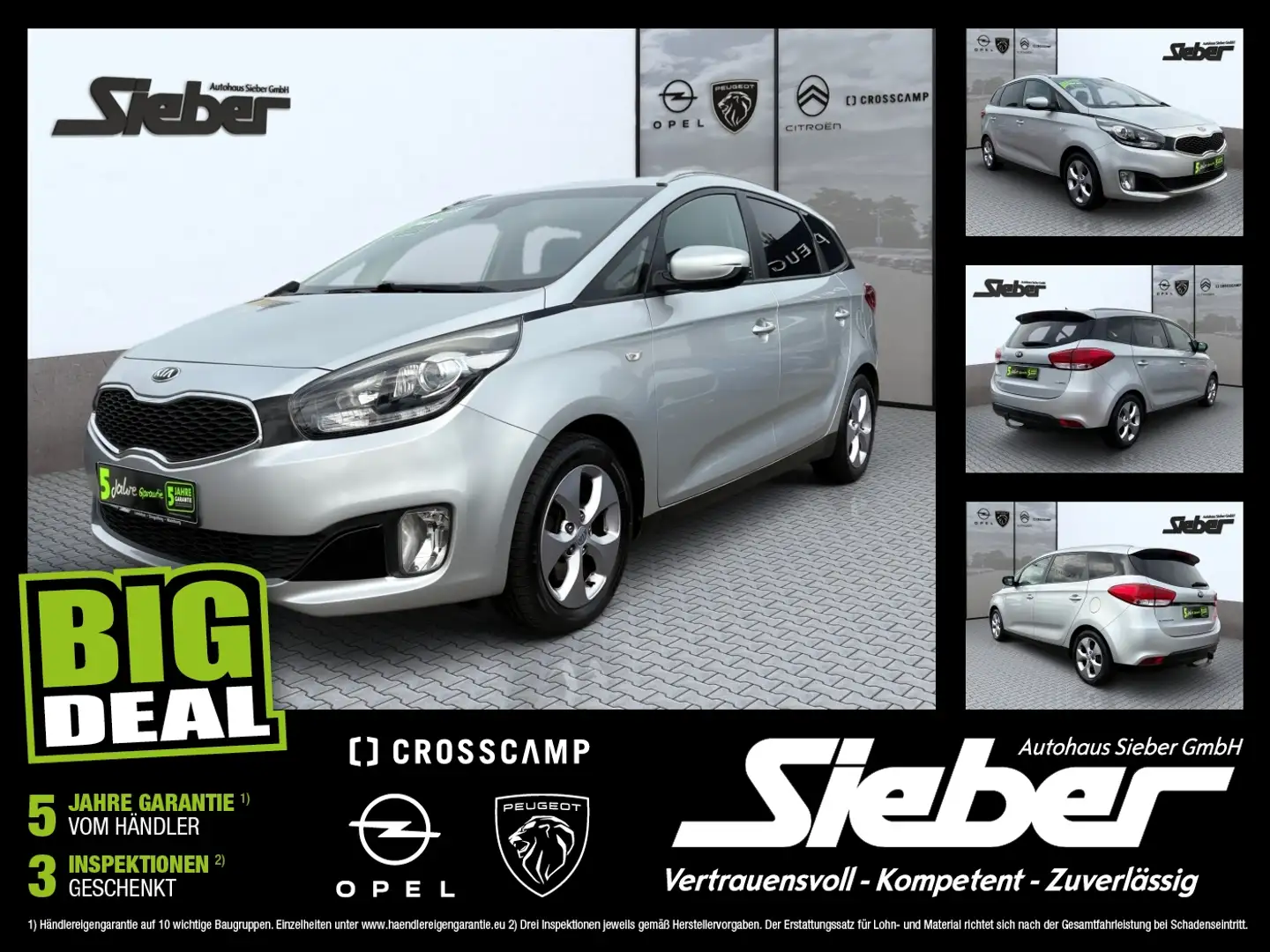 Kia Carens 1.6 GDI ISG Vision Kamera Sitzhzg Tempo Silber - 1