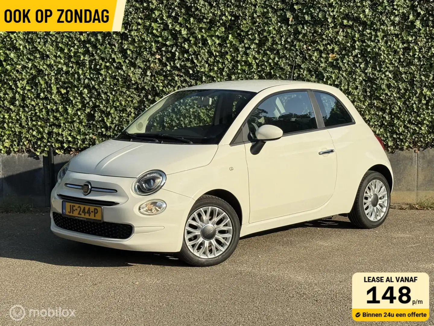 Fiat 500 0.9 TwinAir Turbo Popstar | Automaat | Airco | LMV Blanco - 1