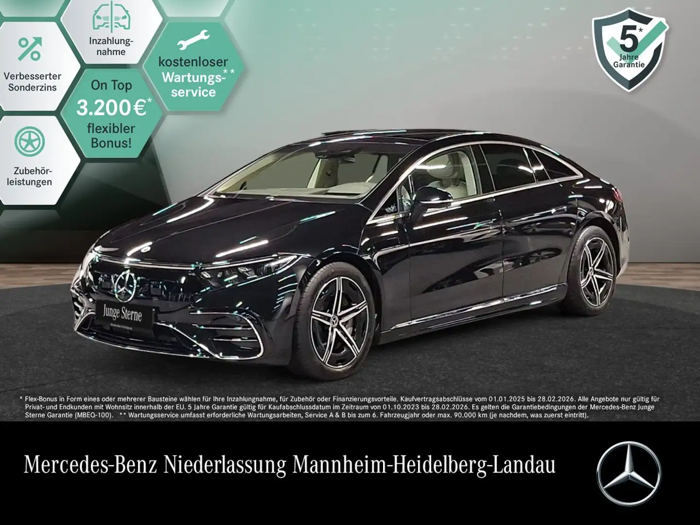 Mercedes-Benz EQS 500 4Matic AMG Airmat Pano Burmester Distr. Schwarz - 1