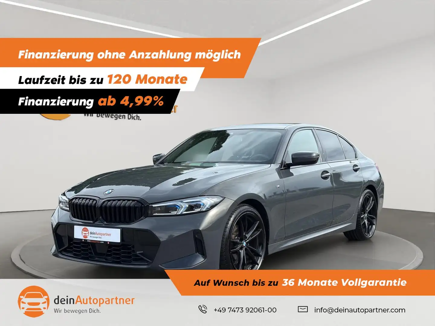 BMW 320 d xDrive M Sport LED/LEDER/HUD/STHZ/ACC/LANE/WIDES Grau - 1