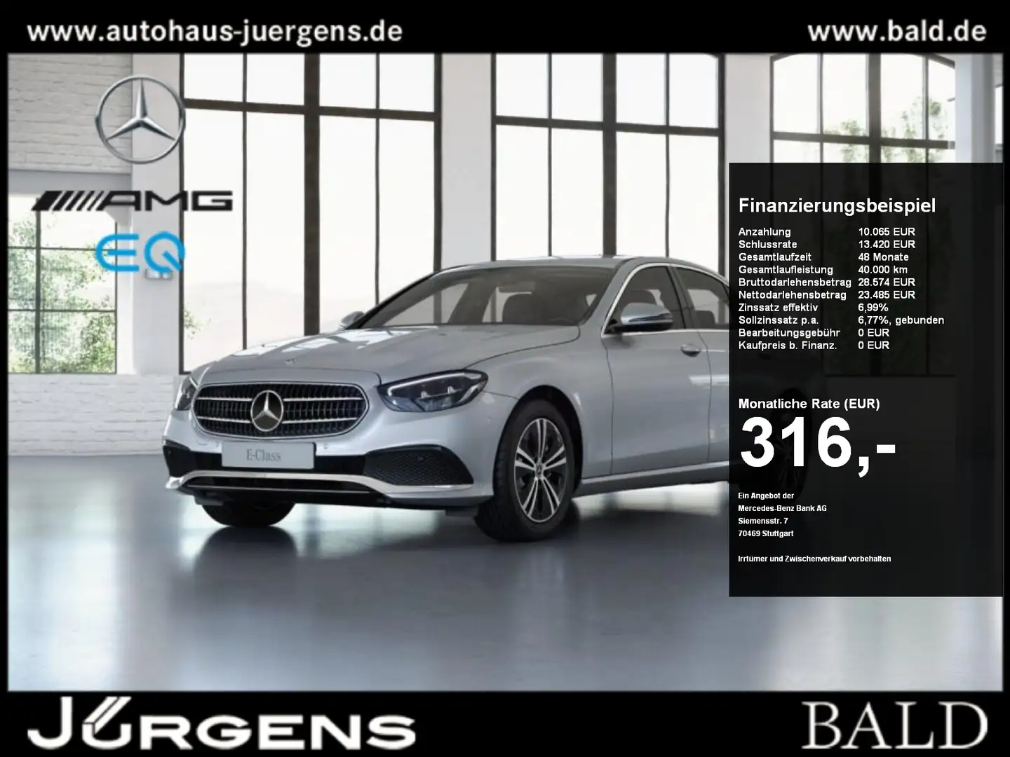 Mercedes-Benz E 200 Lim Avantgarde/Cam/Totw/LED/Ambiente/DAB Ezüst - 1