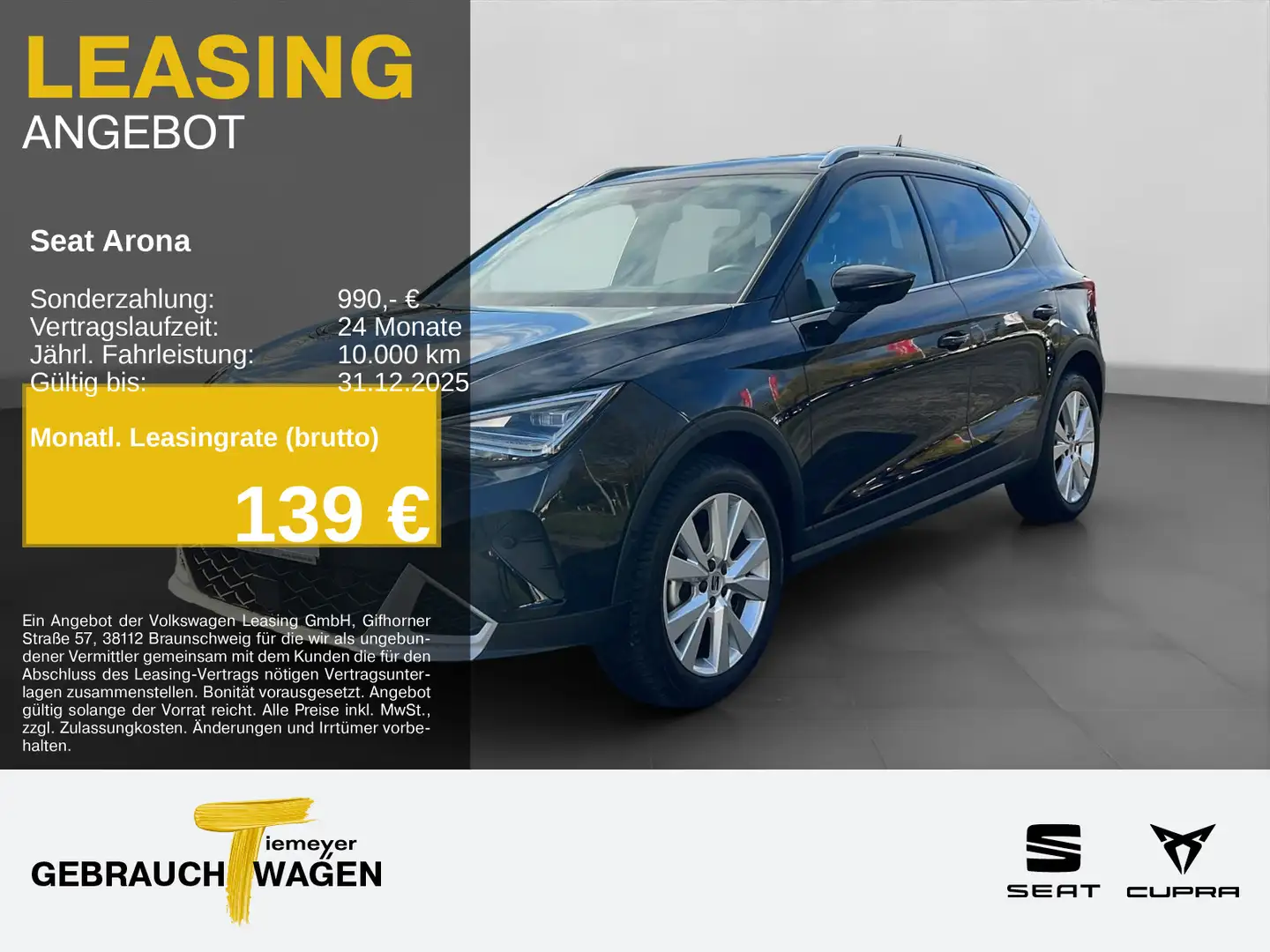 SEAT Arona 1.0 TSI DSG X-PERIENCE PARKELNK NAVI+ LED Schwarz - 1