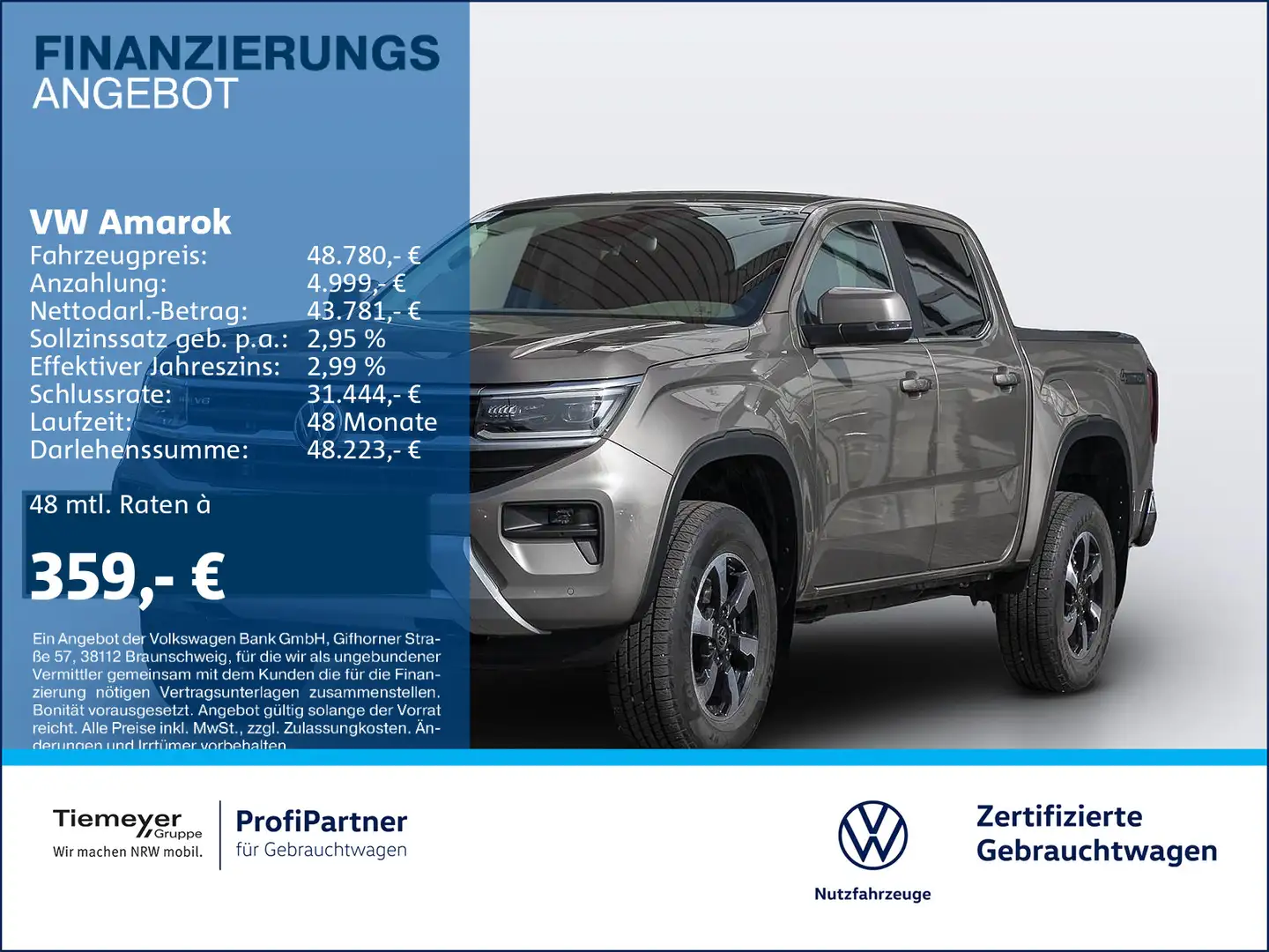 Volkswagen Amarok V6 STYLE AHK MATRIX SOFTCOVER eSITZE Béžová - 1