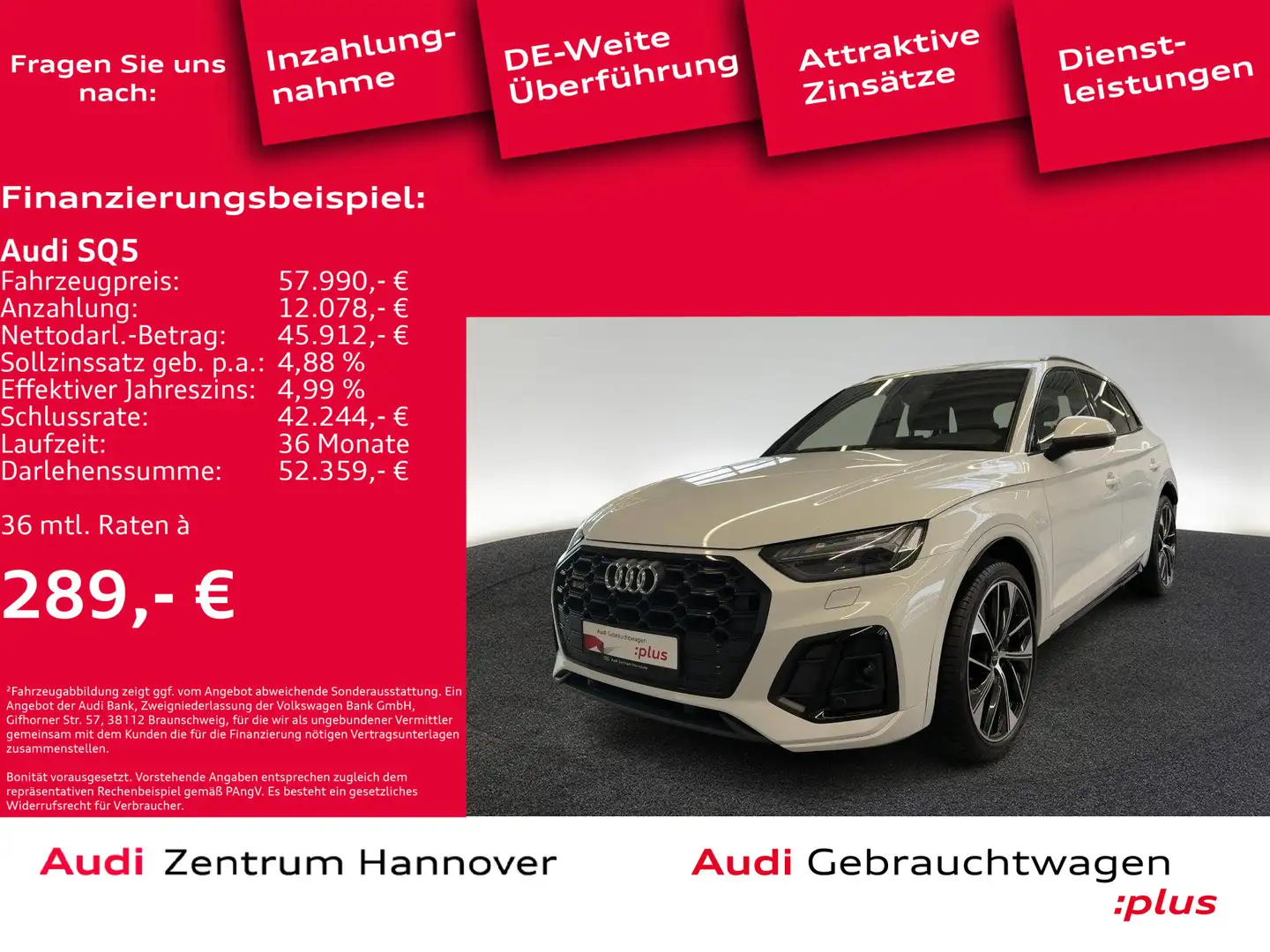 Audi SQ5 3.0 TDI quattro Matrix AHK B&O Kamera Memory Blanc - 2