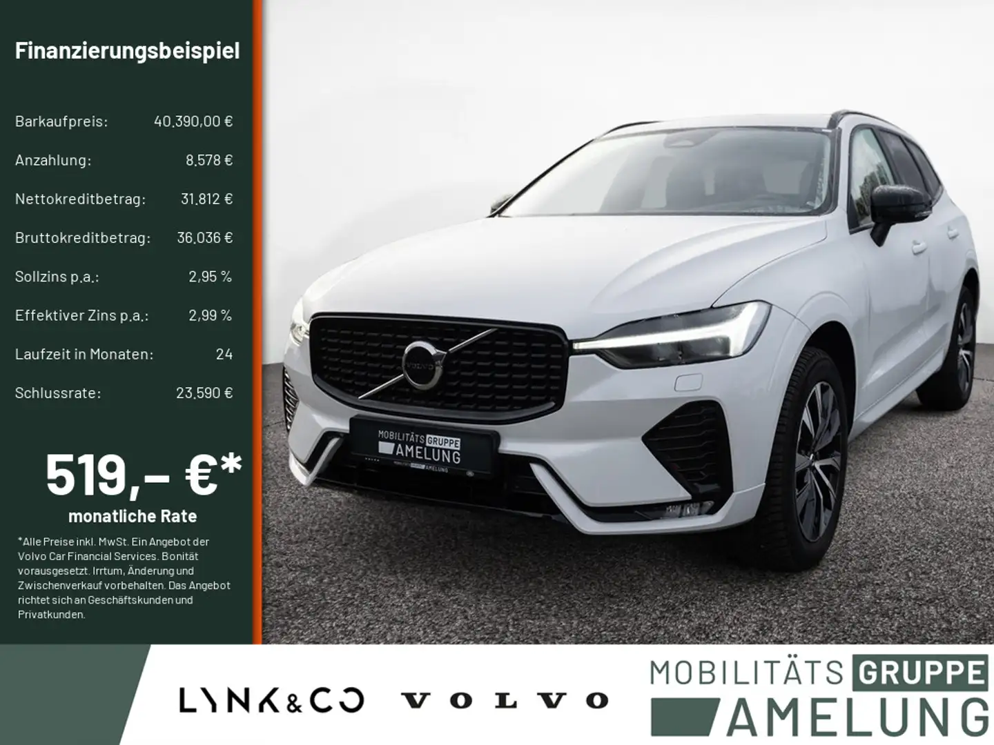 Volvo XC60 B4 Plus Dark 2WD SHZ KAMERA H/K NAVI LED Weiß - 1
