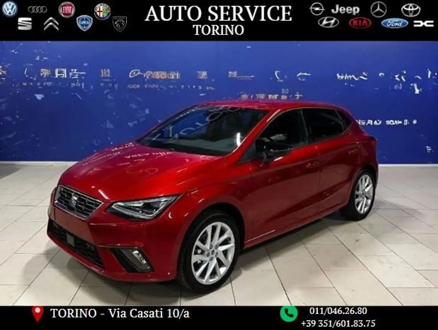 SEAT Ibiza Ibiza 1.0 ecotsi FR 95cv km/0 Rouge - 1