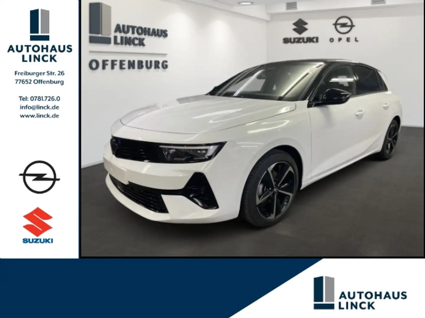 Opel Astra GS 1.2 Turbo EU6e MT6 +Navi+AHZ+Schiebedach+ Wit - 1