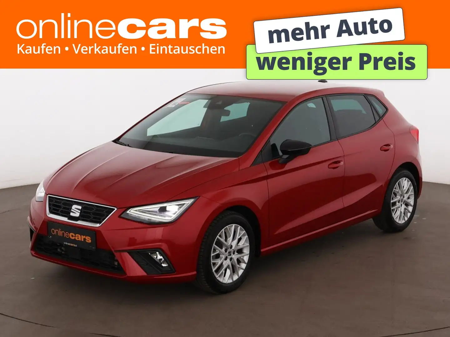 SEAT Ibiza 1.0 TSI FR Aut LED NAVI R-CAM SITZHZ ASSIST Rot - 1