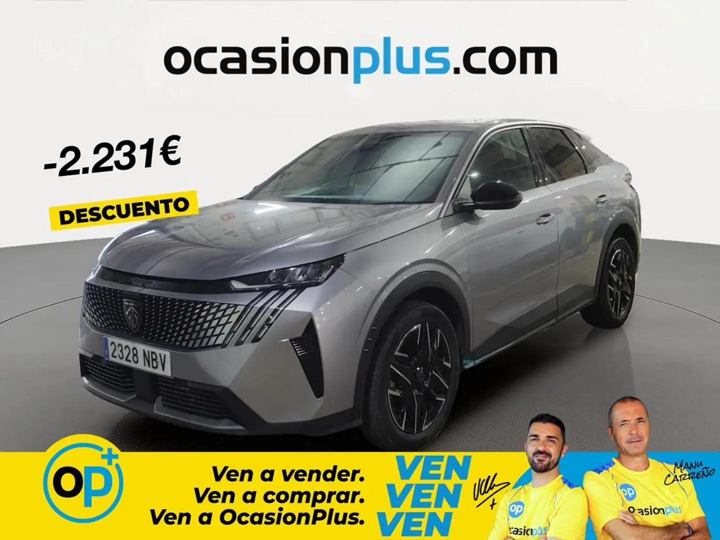 Peugeot 3008 Hybrid Allure eDCS6 145 Gris - 1