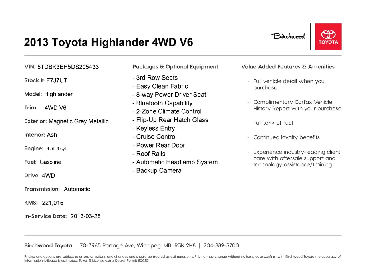 Toyota Highlander снимка Toyota Highlander