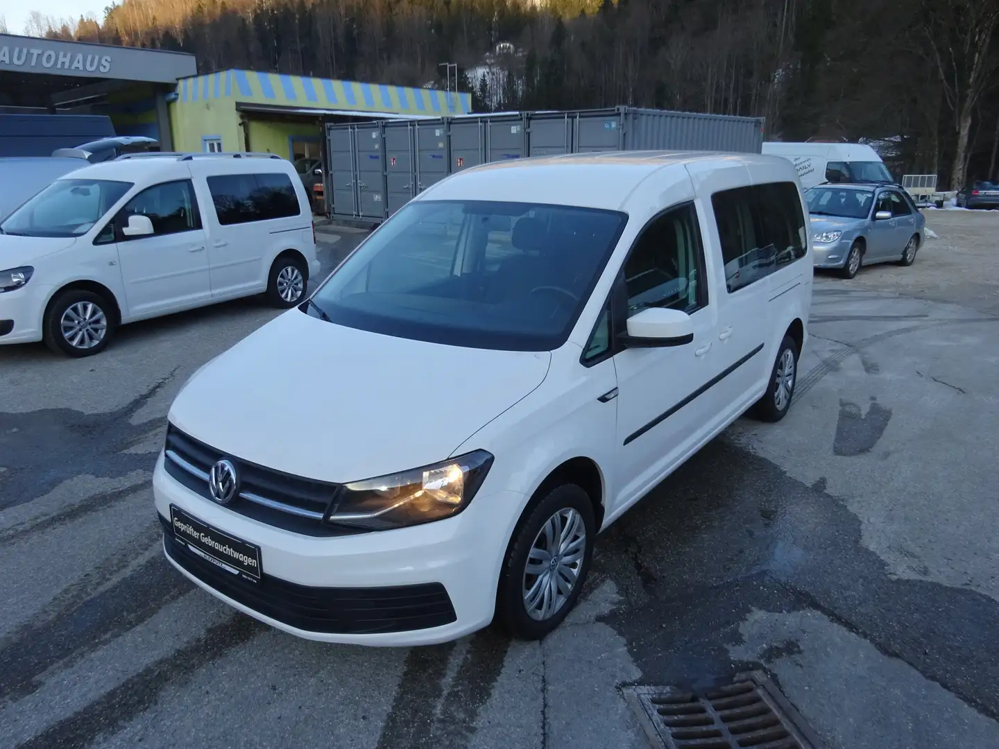 Volkswagen Caddy Maxi 5Sitz LKW zwei Schiebetüren! Weiß - 1