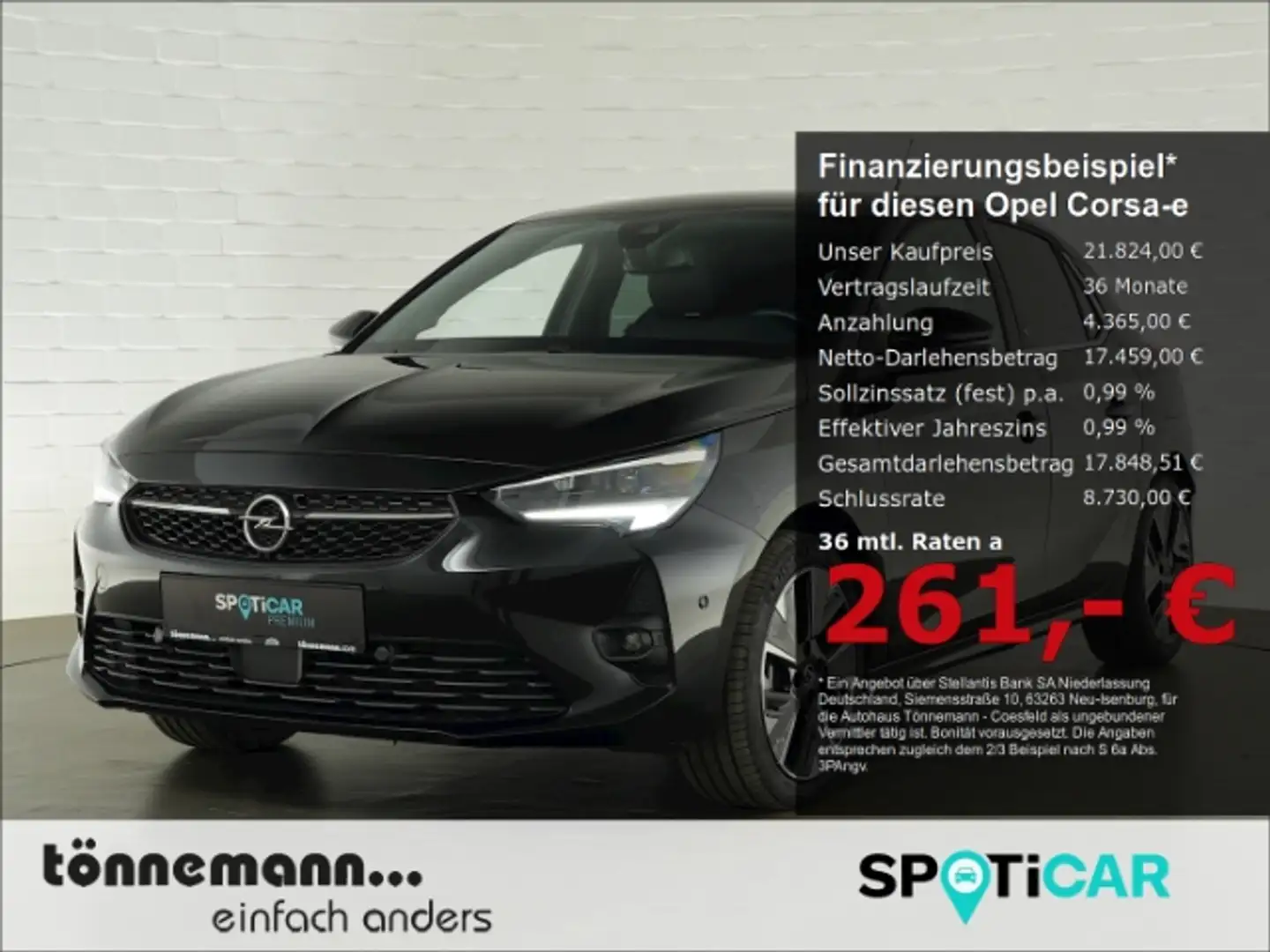Opel Corsa-e F ELECTRIC GS 50kWh+LED MATRIXLICHT+NAVI+RÜCKFAHRK Schwarz - 1