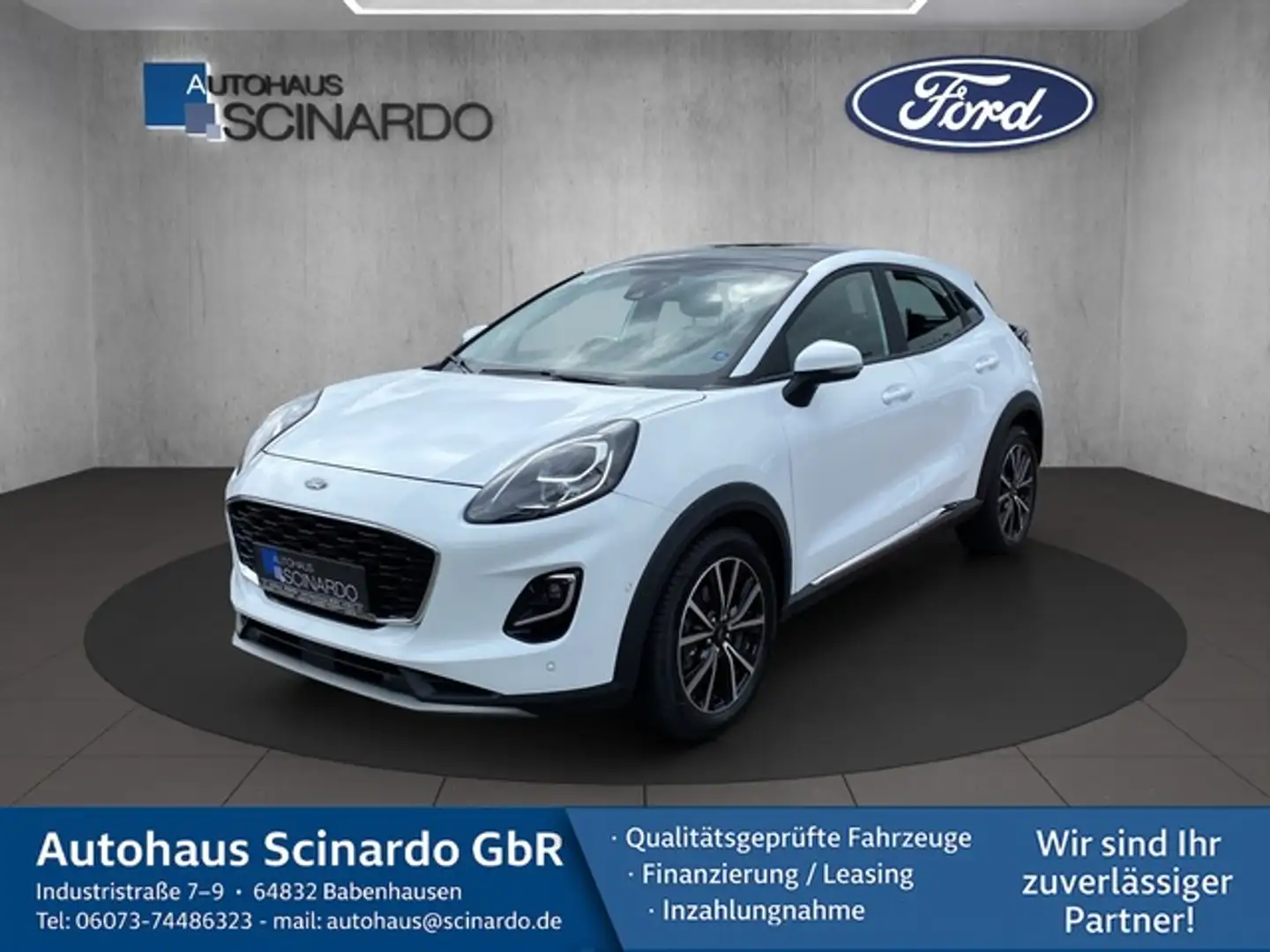 Ford Puma 1.0 EB Titanium *iACC*AHK*RFK*Panoramadach Blanco - 1