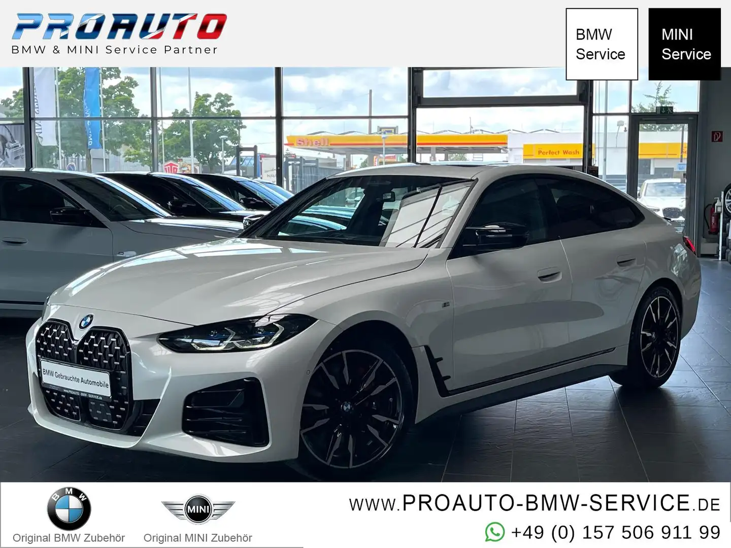 BMW M440i xD GC M Sport Pro Laser/HUD/GSD/360°/K-Zg Blanc - 1