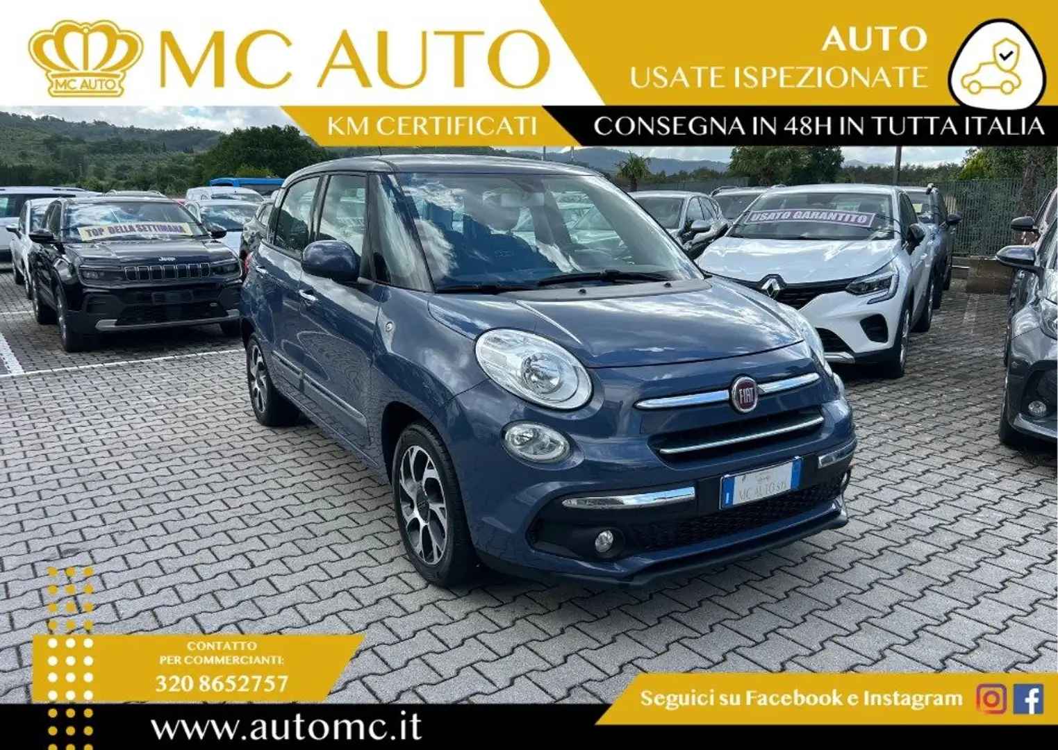 Fiat 500L 1.3 Multijet 95 CV Lounge PROMO CON FINANAZIAMENTO Blu/Azzurro - 1