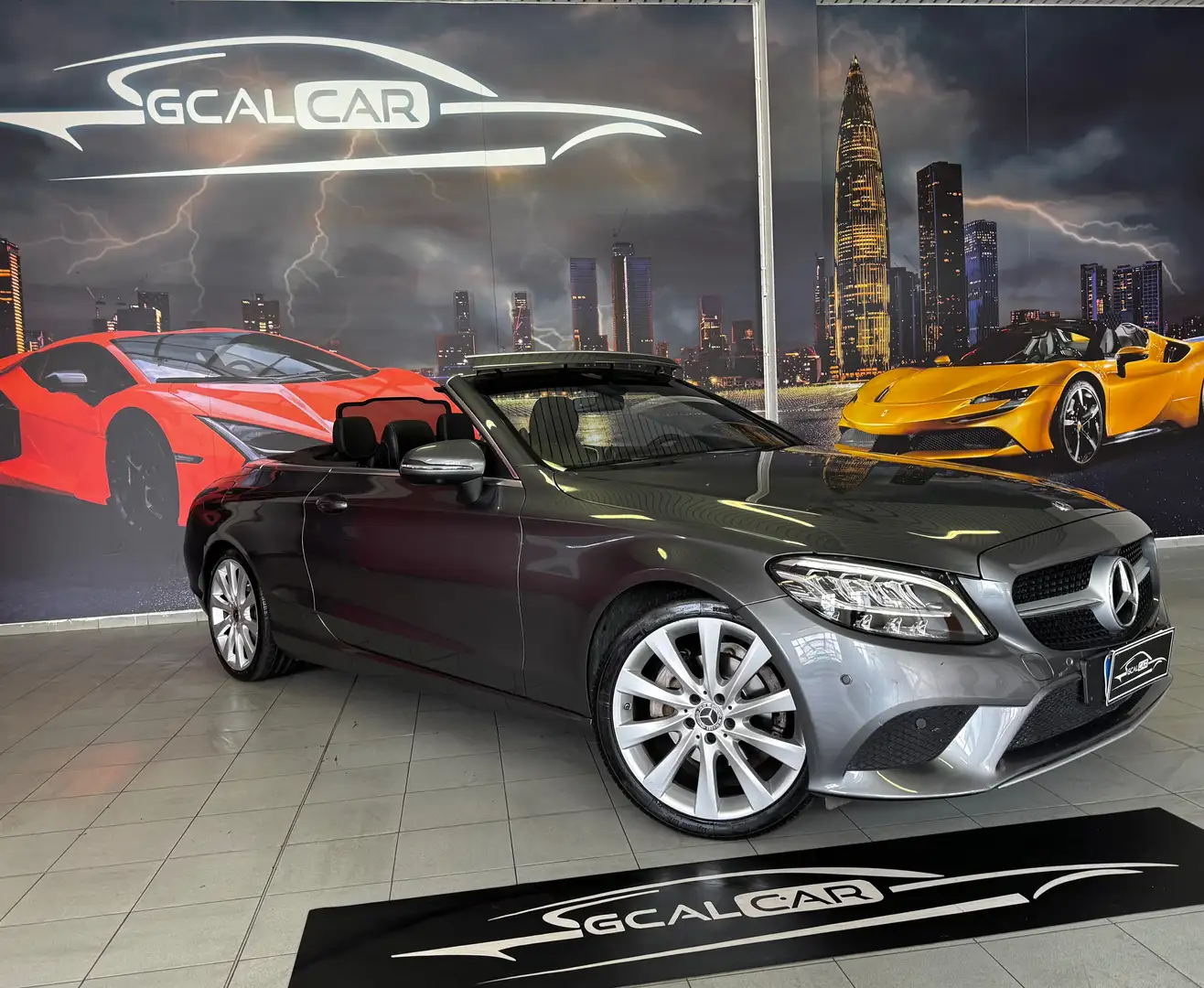 Mercedes-Benz C 200 CABRIO EQ BOOST PREMIUM CERTIFICATA OK PERMUTE Gris - 2