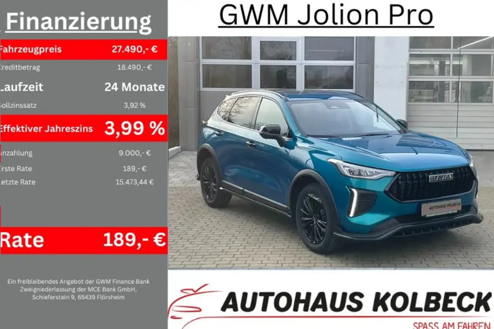 GWM HAVAL Jolion Pro LUXURY 1.5 Turbo 7-Gang DCT Blau - 1
