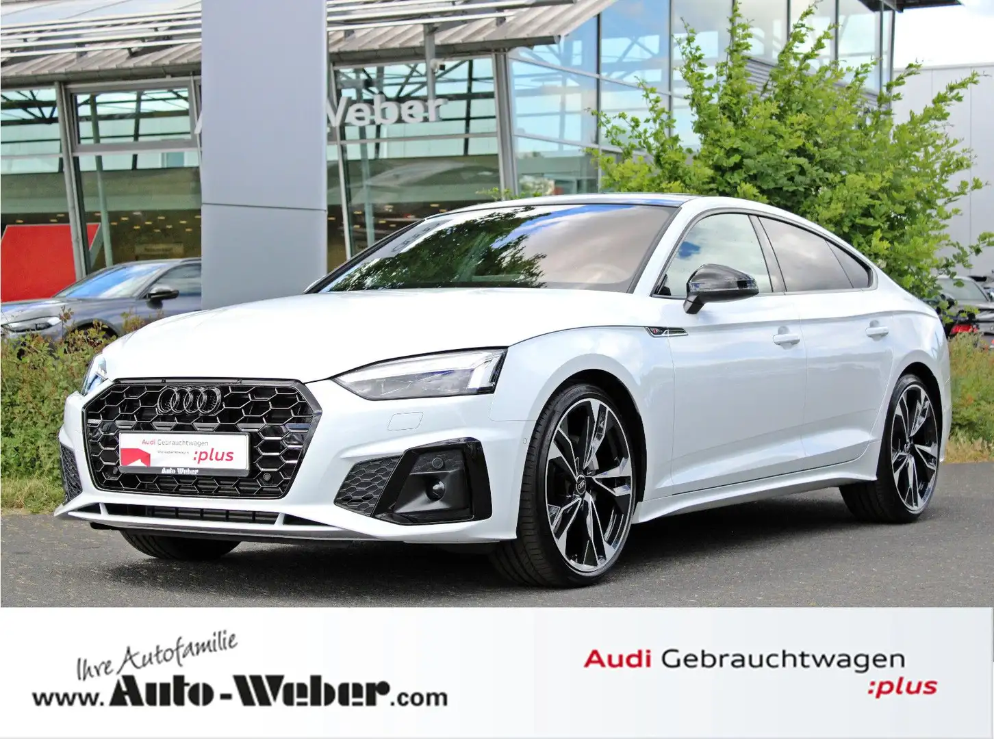 Audi A5 Sportback 40TFSI S LINE BLACK PANO AHK LASER Weiß - 1