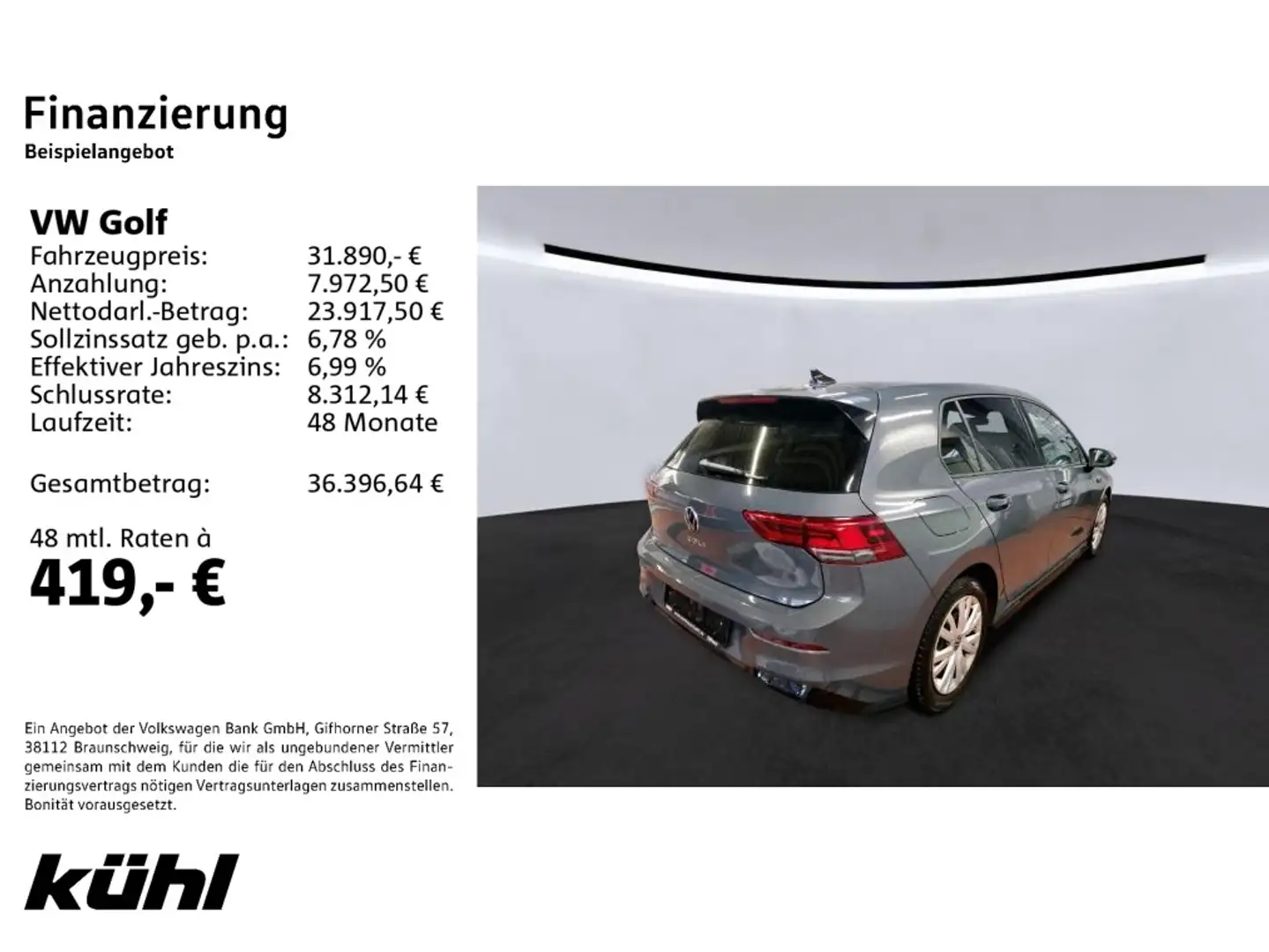 Volkswagen Golf 8 VIII 2.0 TSI DSG R-Line LED+/ACC/HuD/Kame Grau - 2