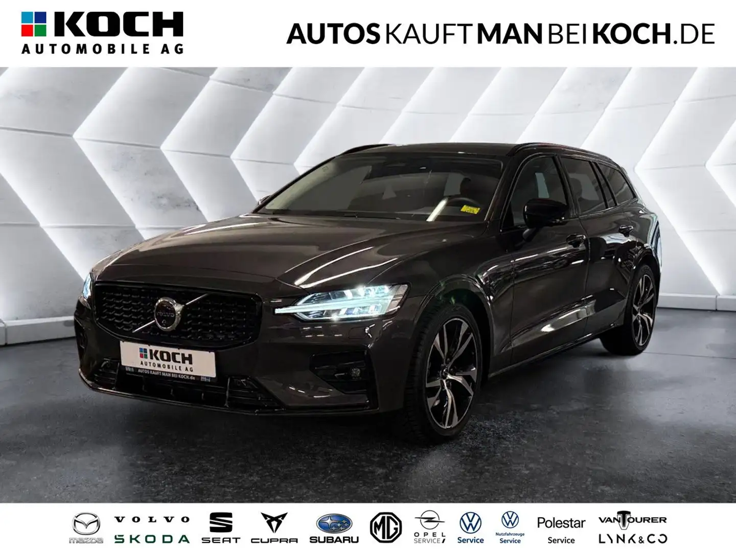 Volvo V60 B4 B DKG Plus Dark ACC BLIS 360 MEM VLED H&K Grau - 1