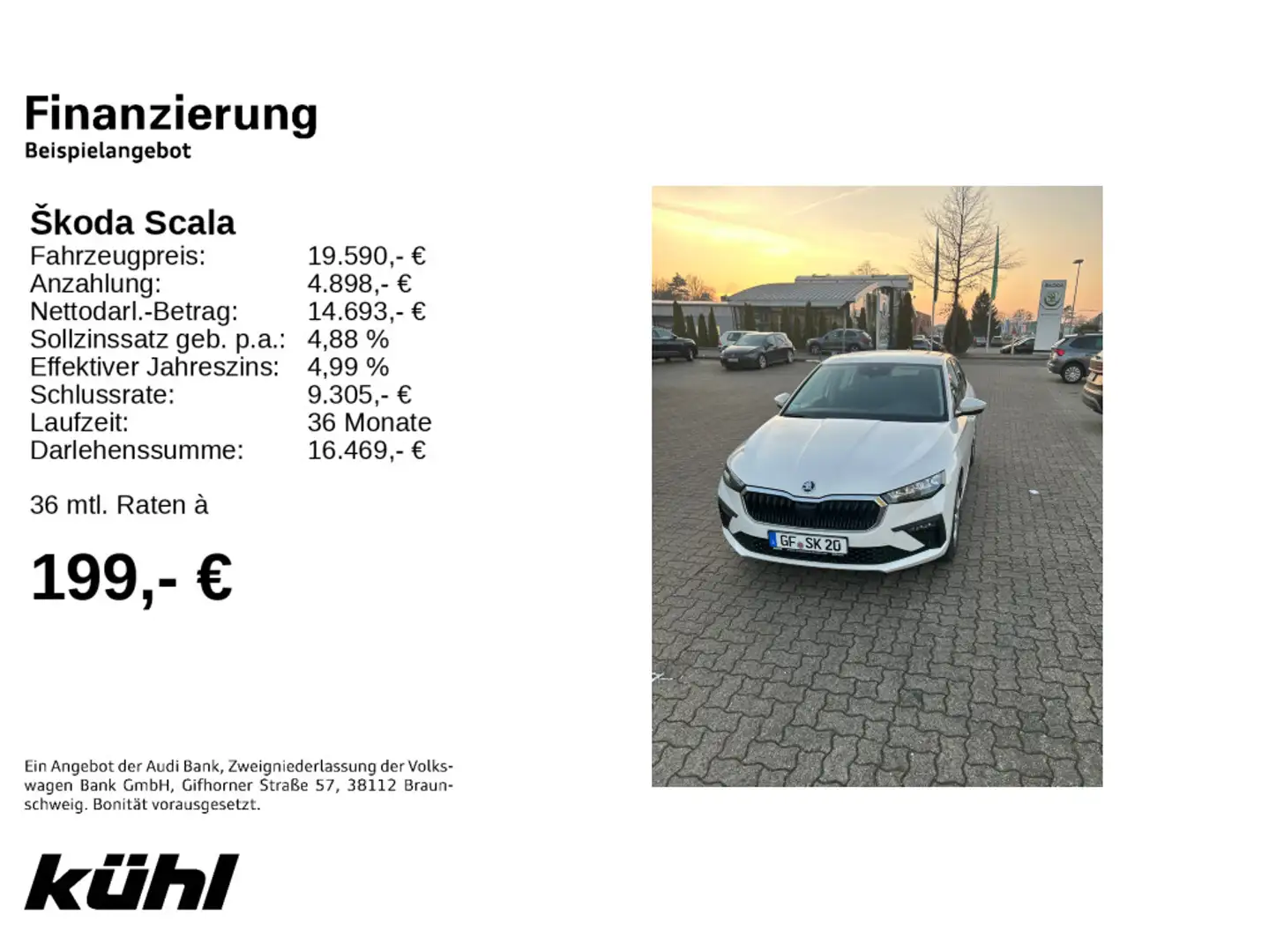 Skoda Scala 1.0 TSI Essence Weiß - 2
