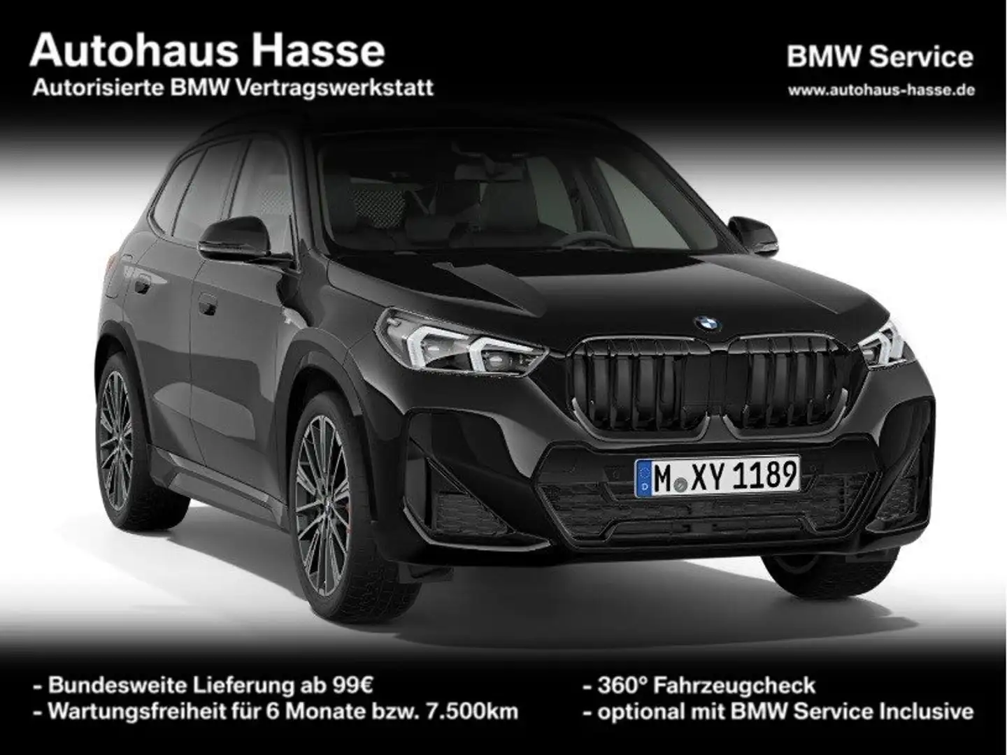BMW X1 xDrive20d M-Sport Pro +20Z PANO AHK adapLED Noir - 1