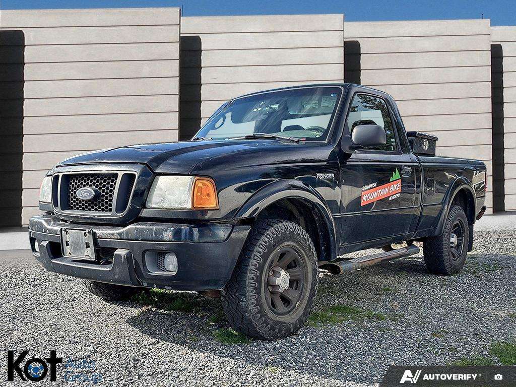 Black 2005 Ford Ranger Pickup Truck Rear-Wheel Drive Manual