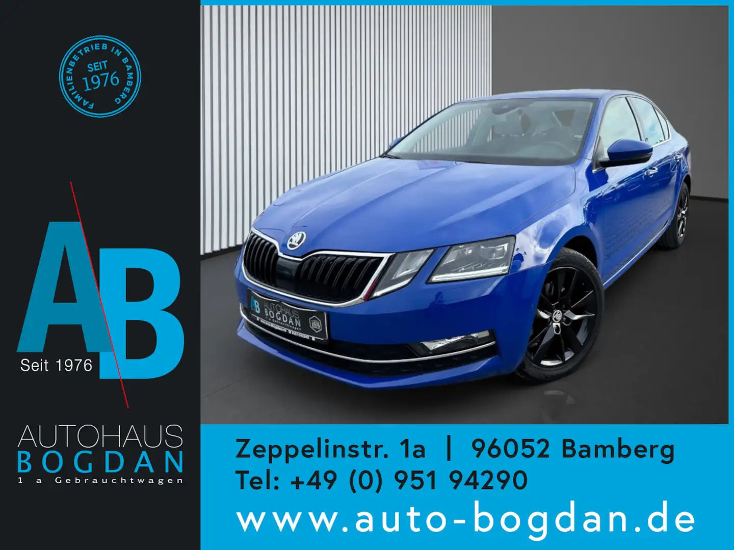 Skoda Octavia Style Automatik LED*Navi*ACC*Teilleder Blau - 1