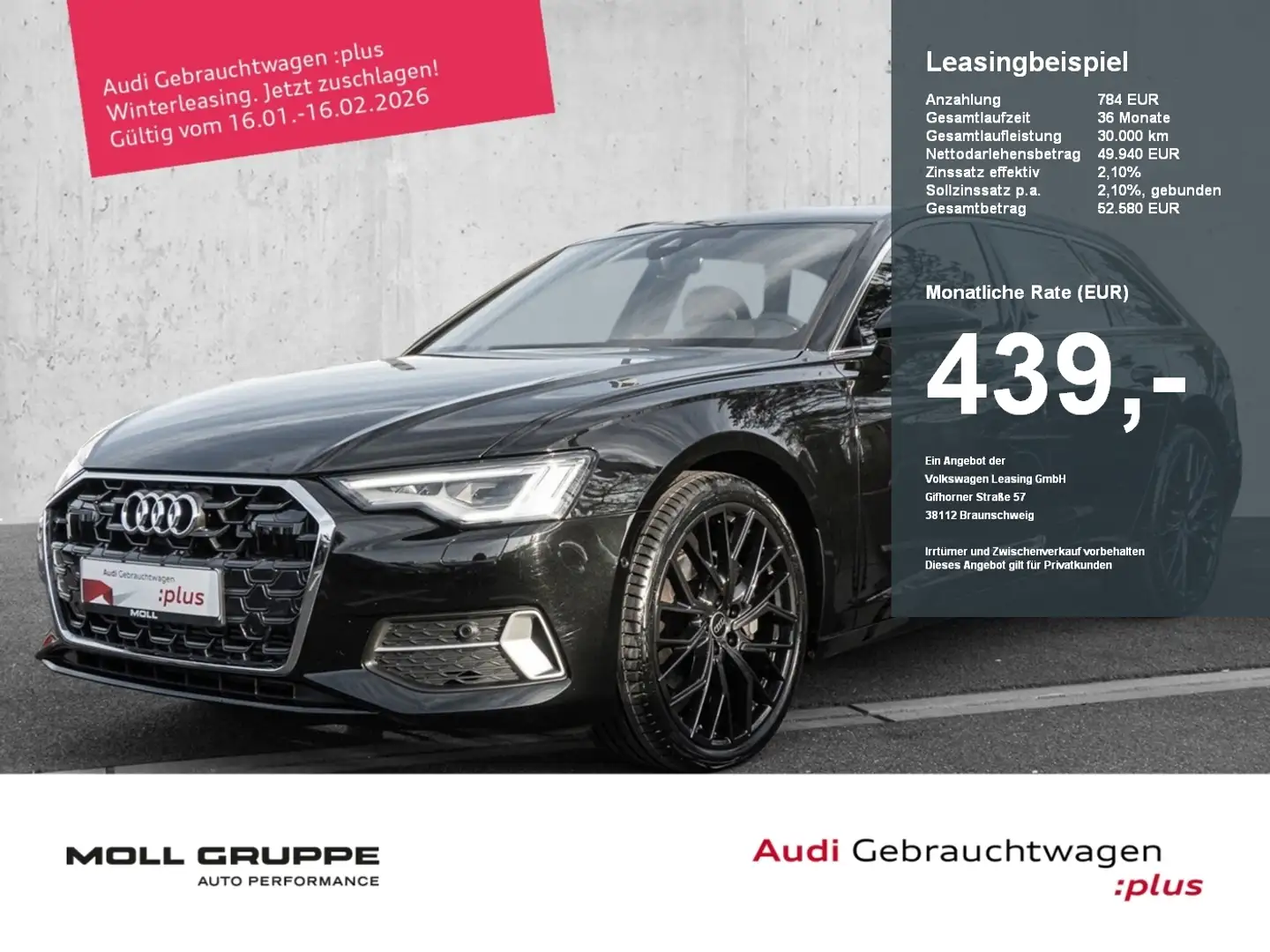 Audi A6 Avant 45 TFSI quattro S tronic advanced (AHK) Schwarz - 1