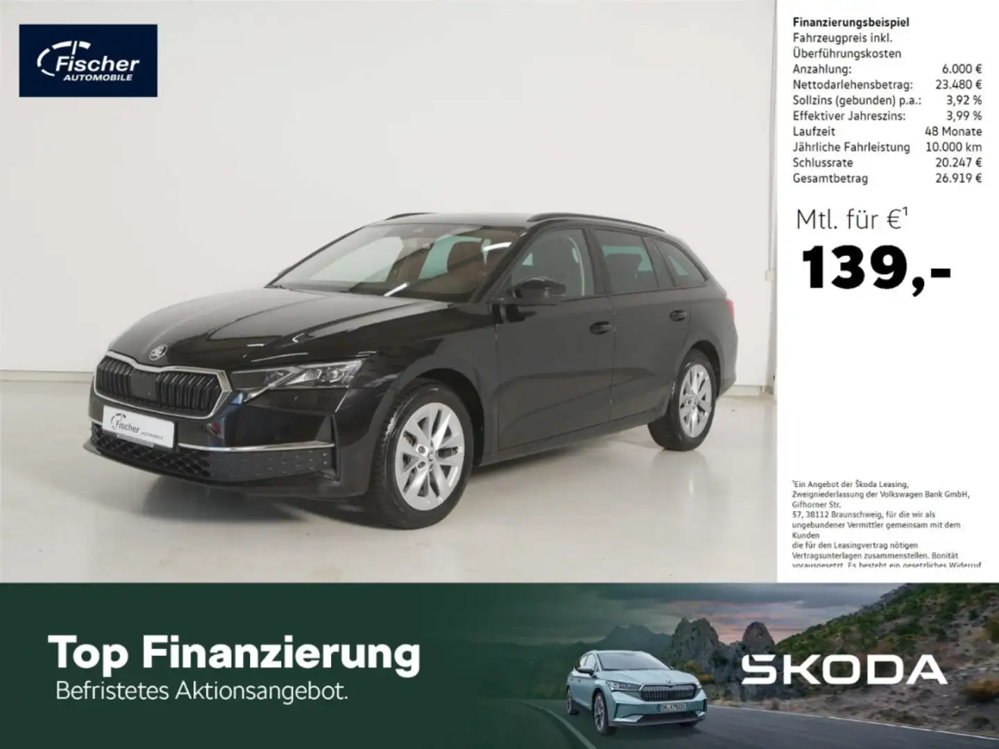 Skoda Octavia Combi 2.0 TDI Selection DSG Matrix/NAV Schwarz - 1