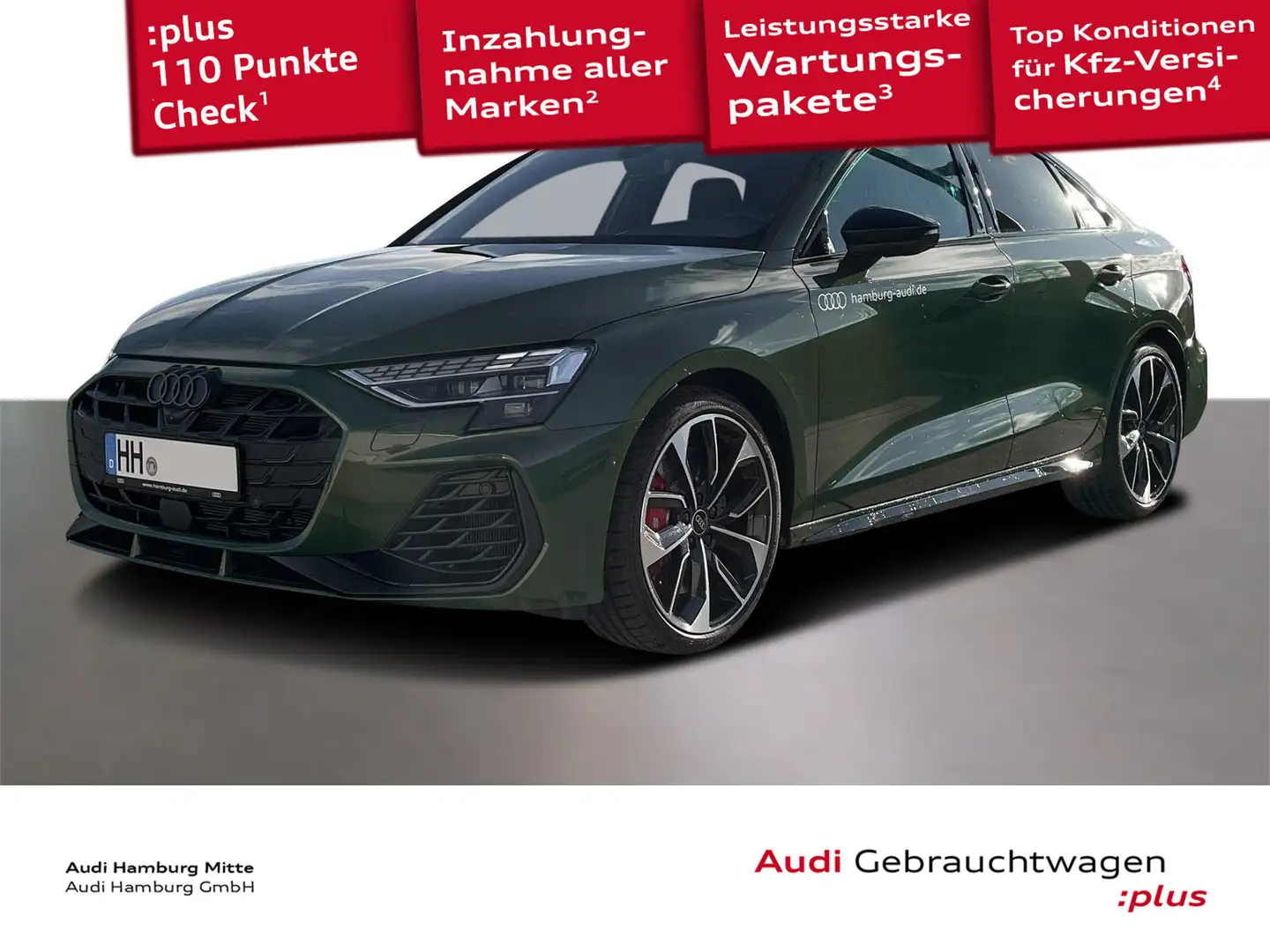 Audi S3 TFSI quattro S tronic Sportabgas Pa Grün - 1